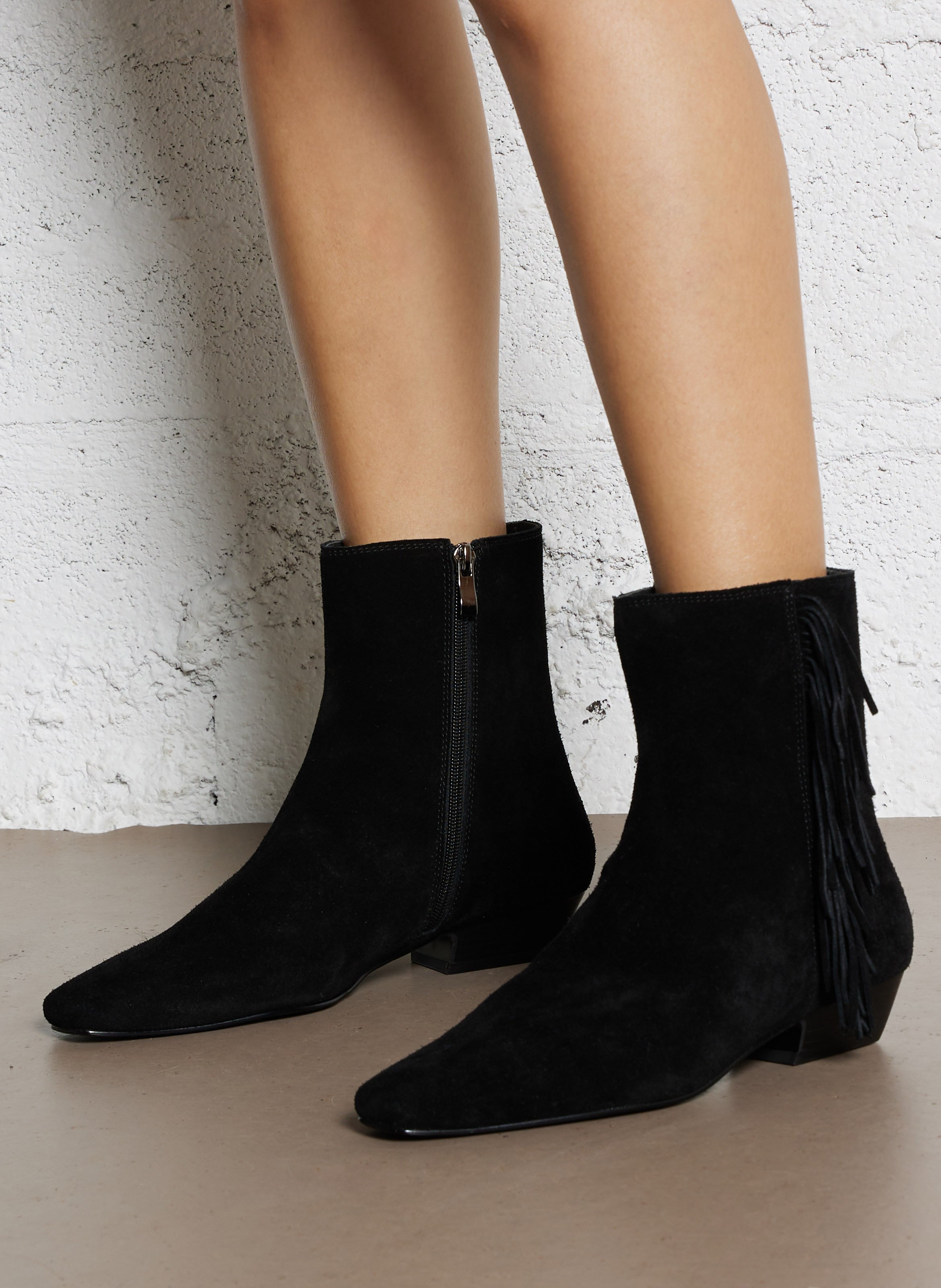 Suède enkellaarzen TORAL Black