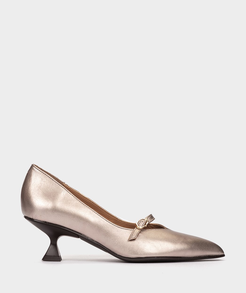 Camelia metallic leather high heels PEDRO MIRALLES Golden