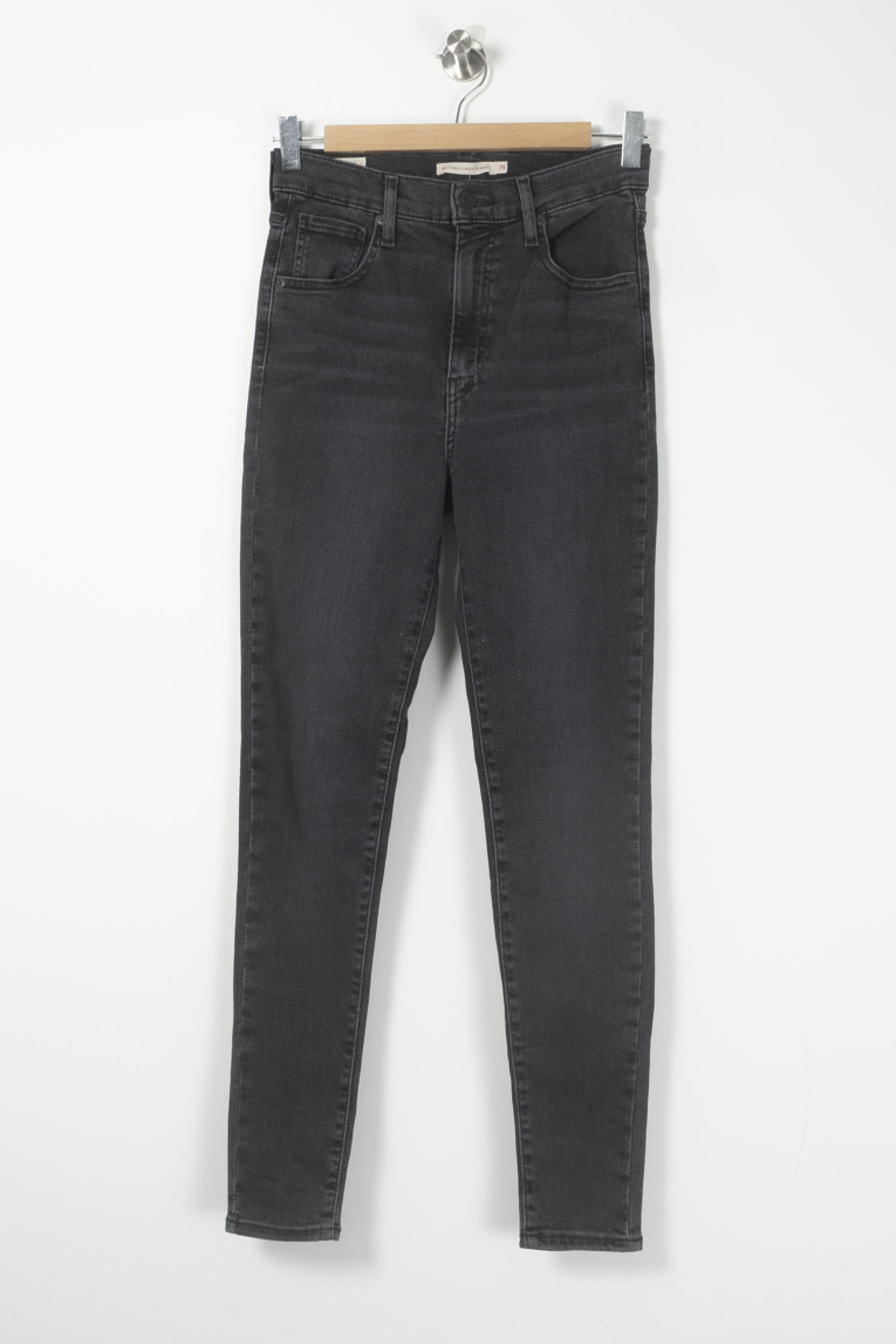 Cropped slim jeans with studs LEVI'S - Seconde main Grey