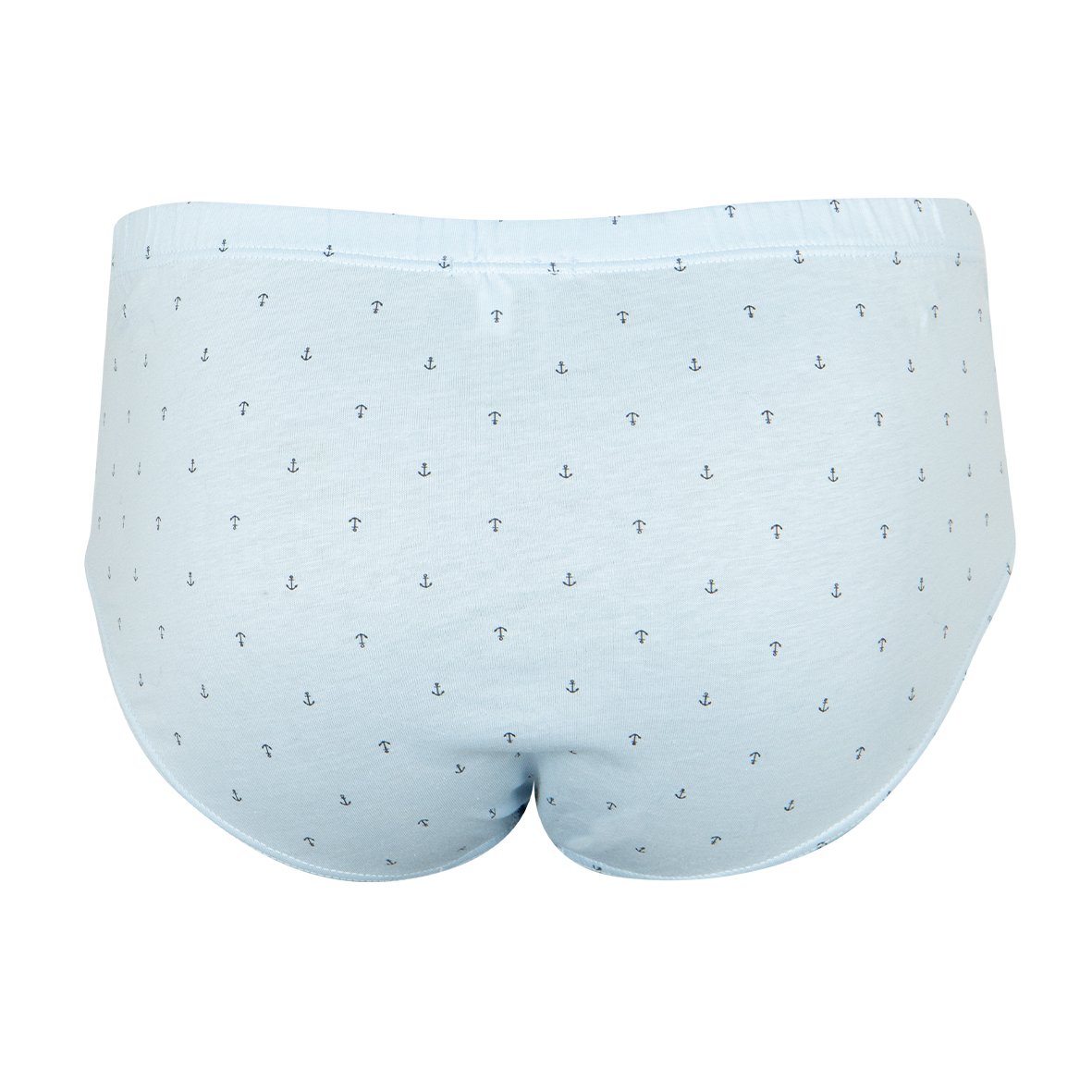 High-rise closed mercerized cotton panties White