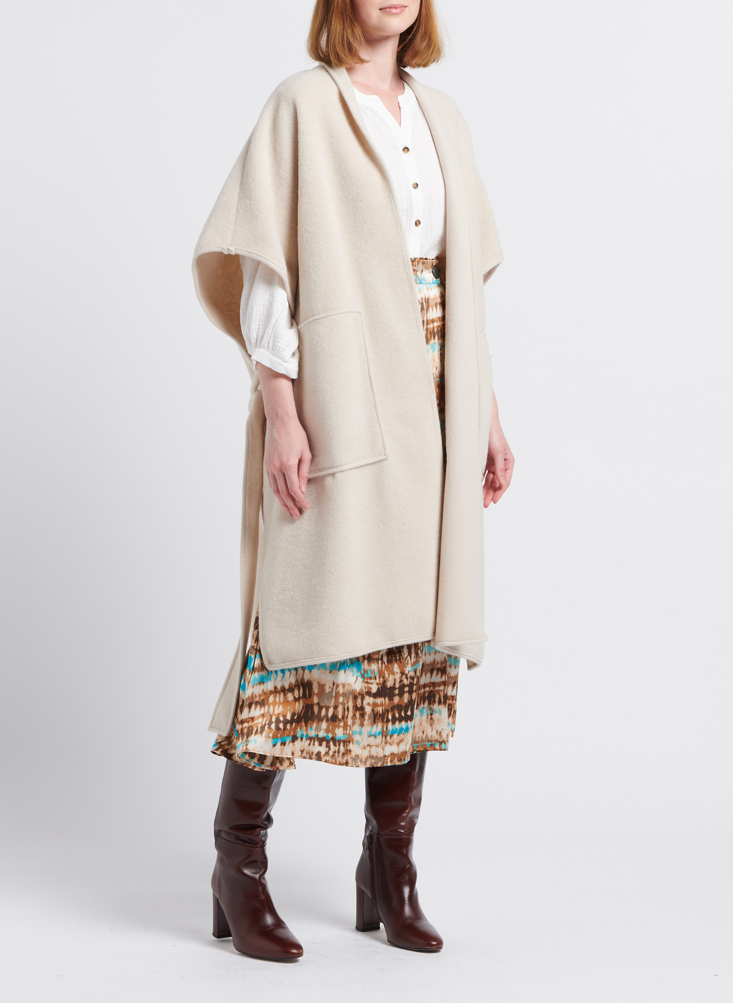 Long cardigan PLEASE Beige