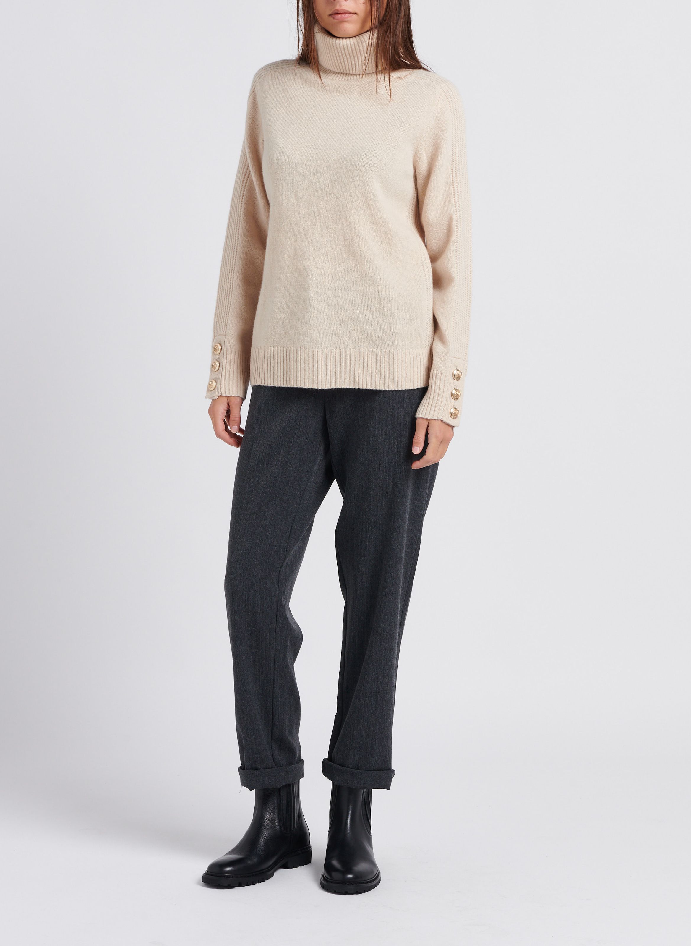 Pantalon droit  VILA Gris