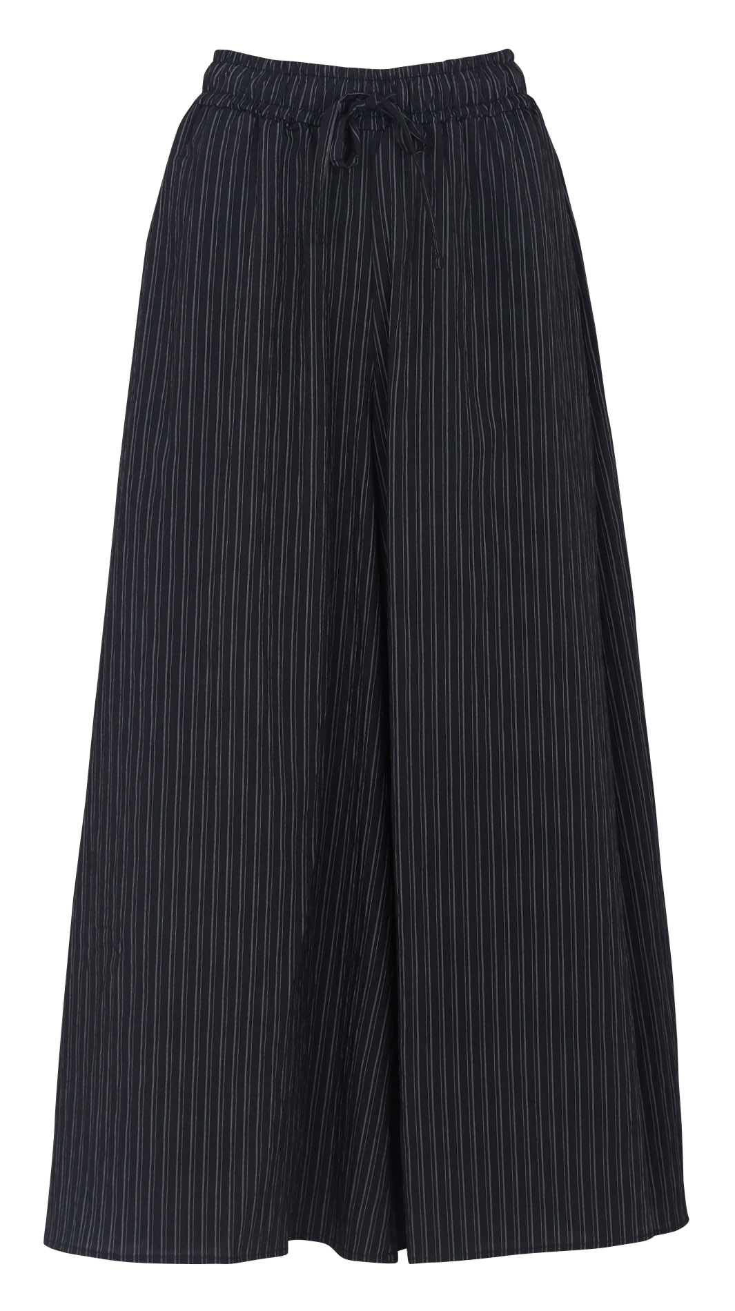 Wide leg 7/8 striped pants HUMILITY Black
