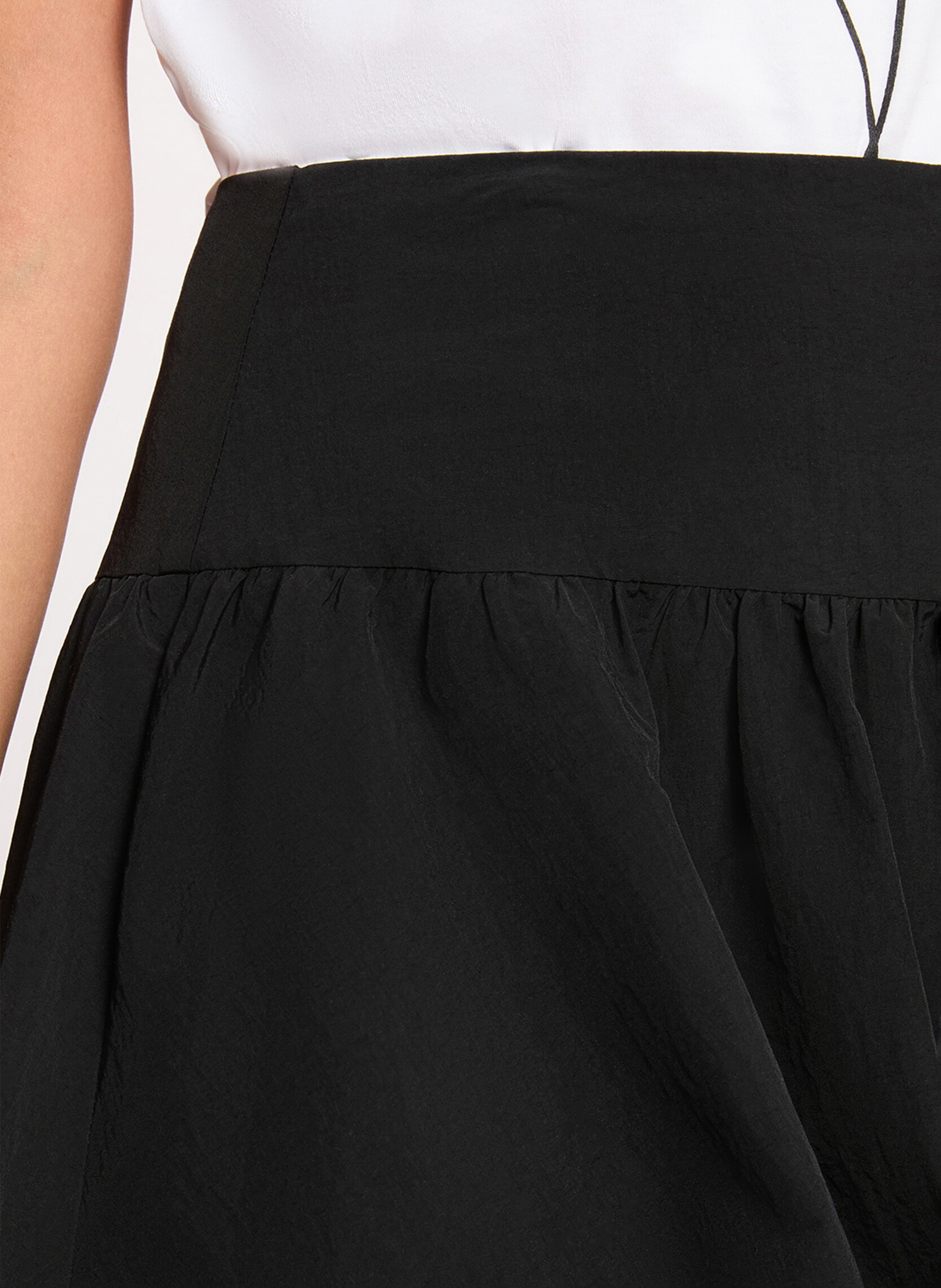 High-waisted flared skirt MORGAN Black