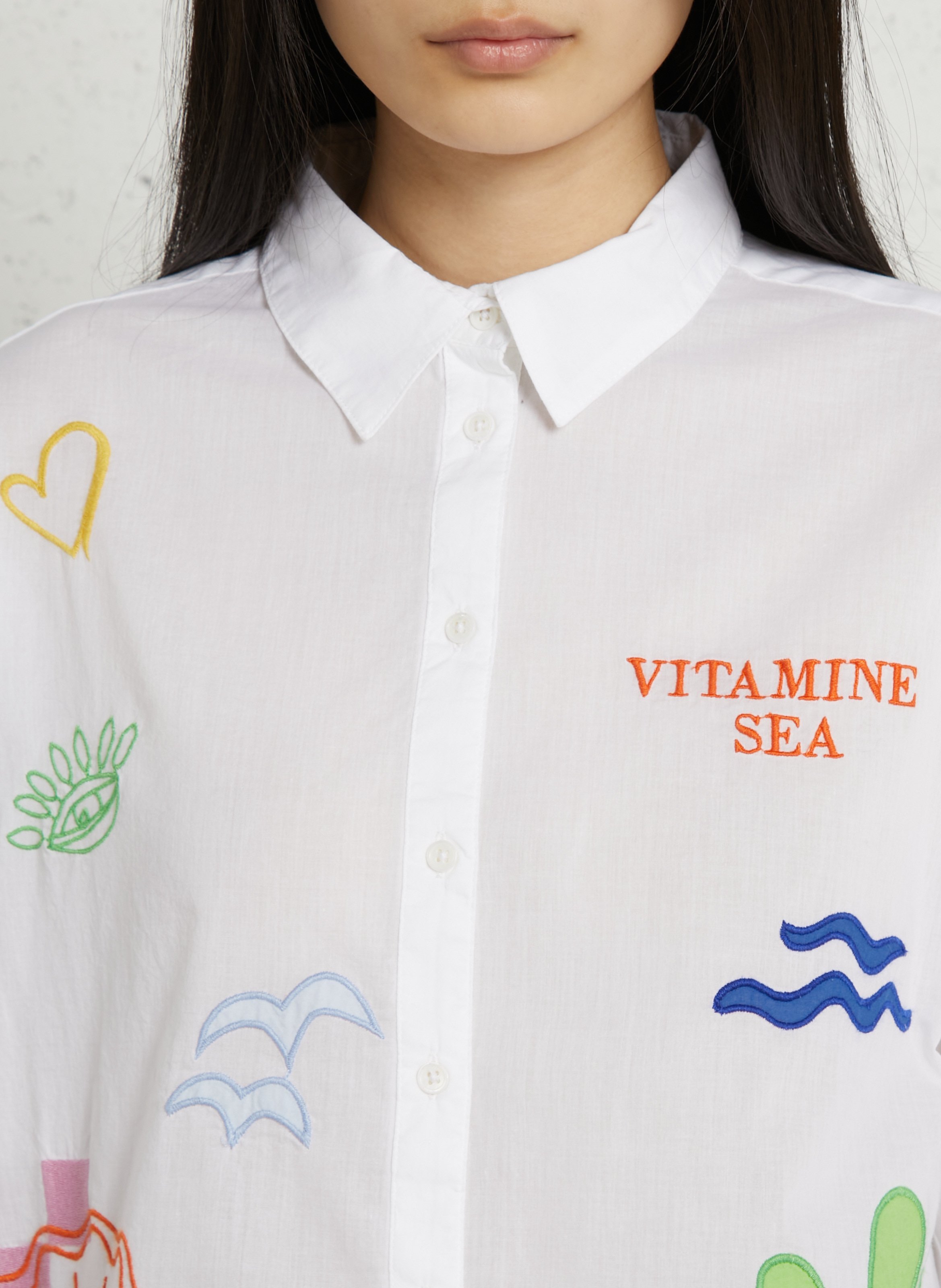 Chemise oversize en coton LA PETITE ETOILE Blanc