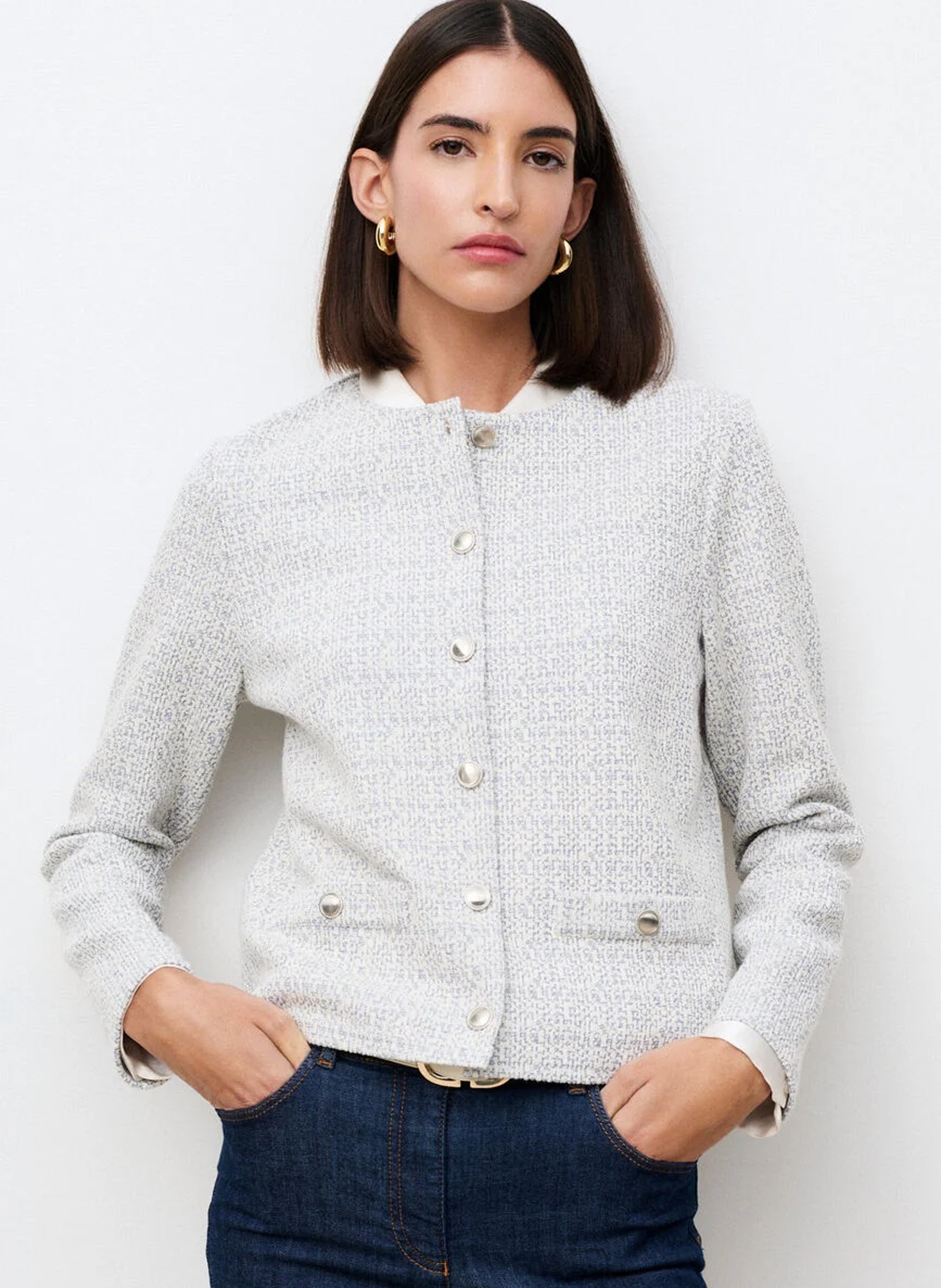Straight round-neck jacket CAROLL