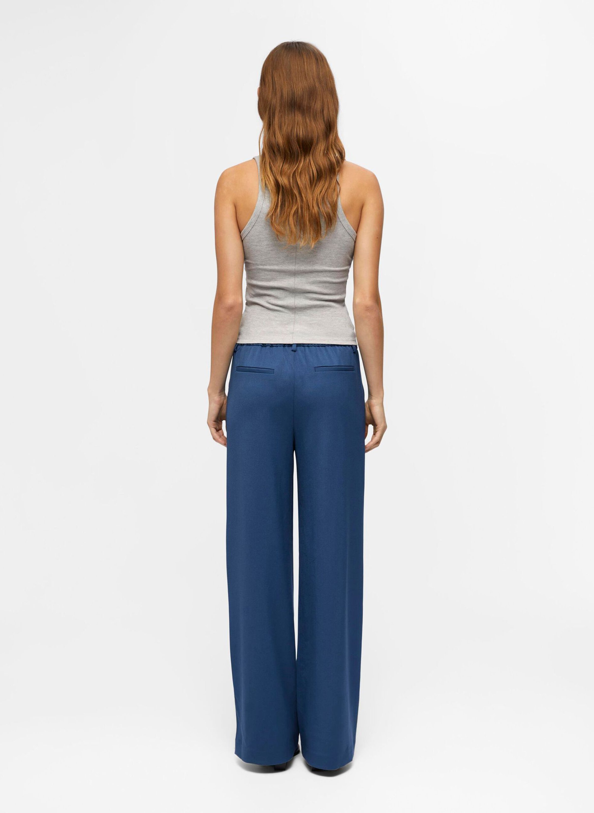 Pantalon fluide à pinces  Bleu