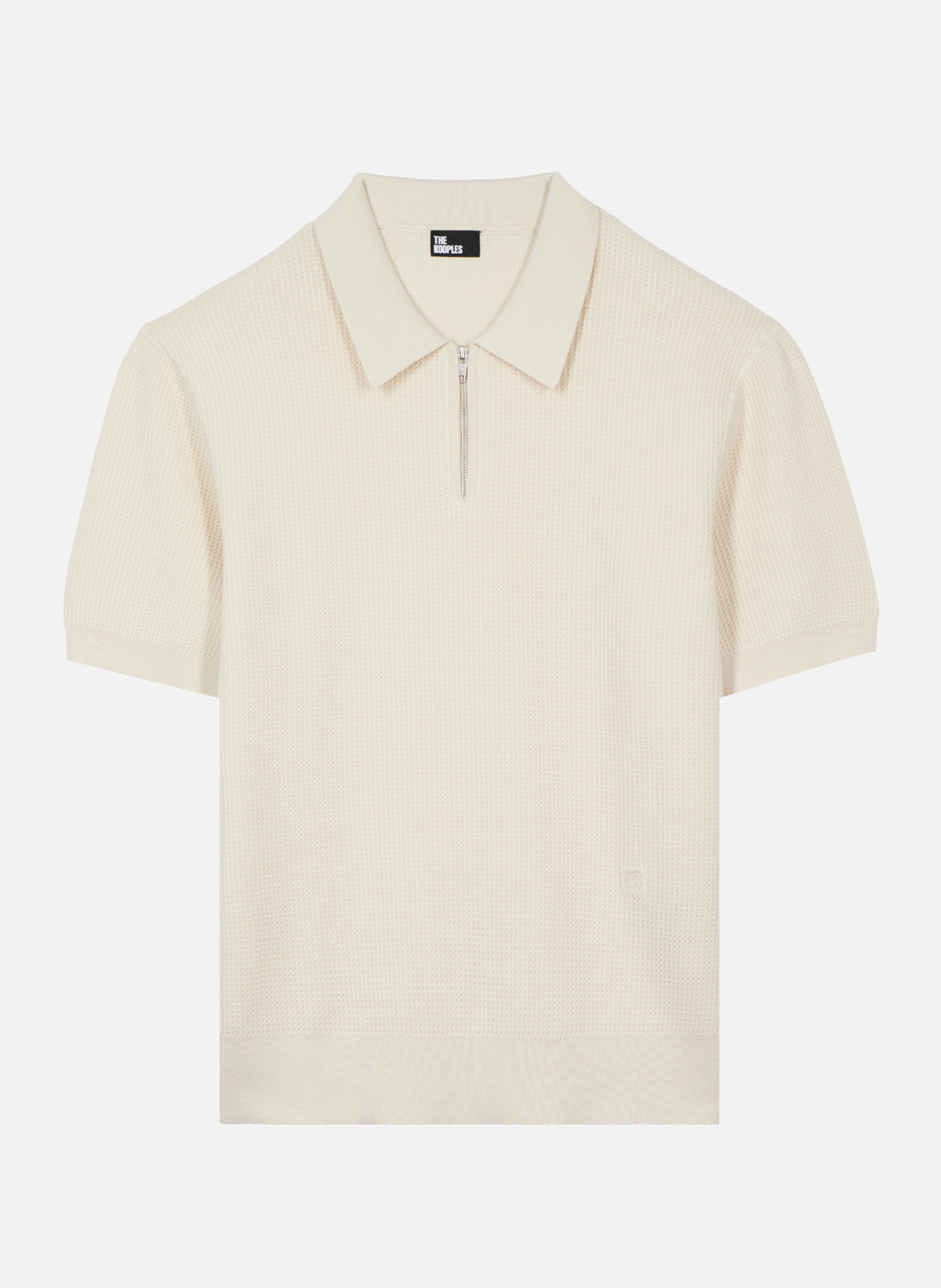 Polo collar sweater with zip THE KOOPLES Beige