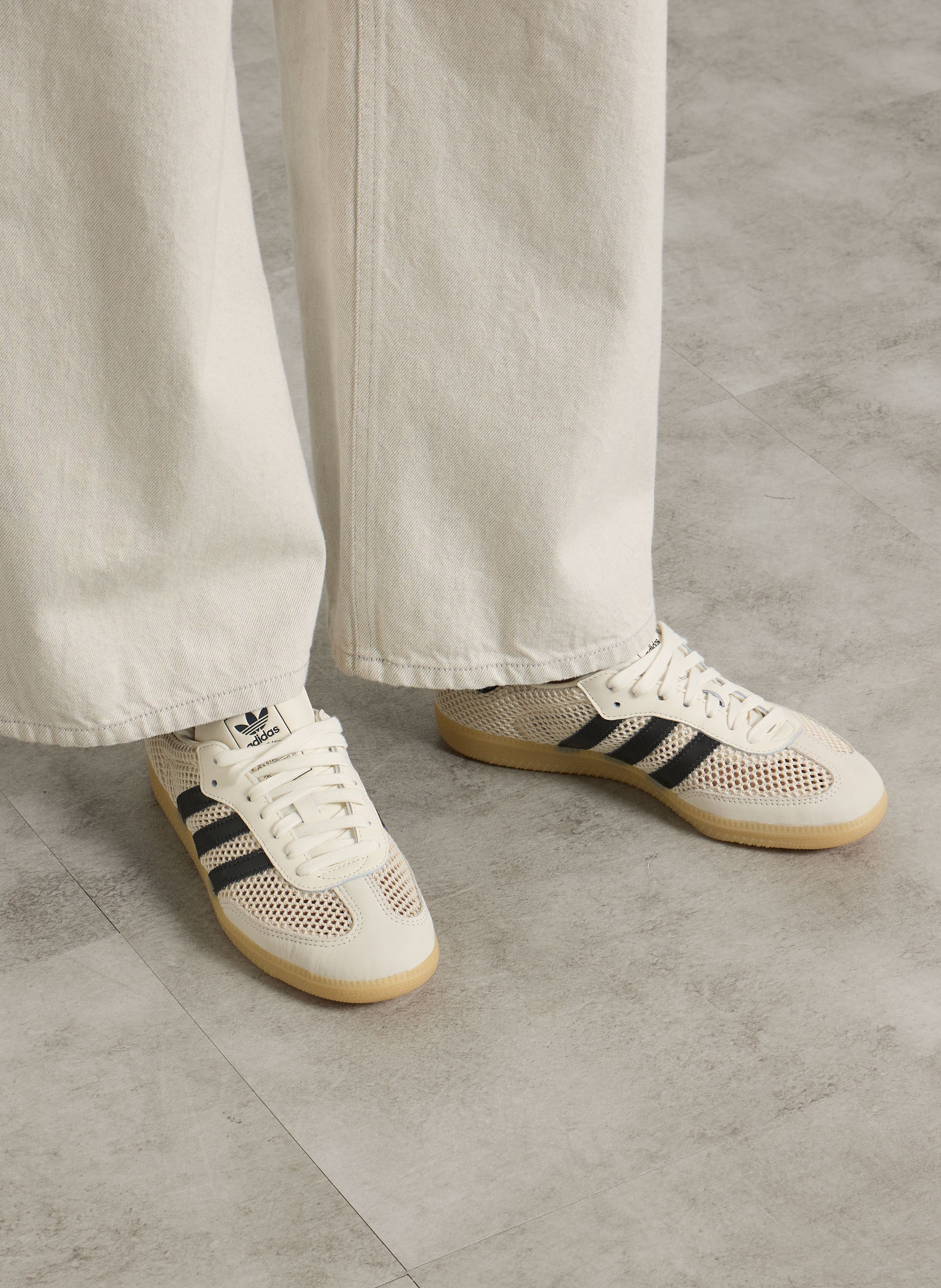 Lage sneakers van mesh ADIDAS Wit