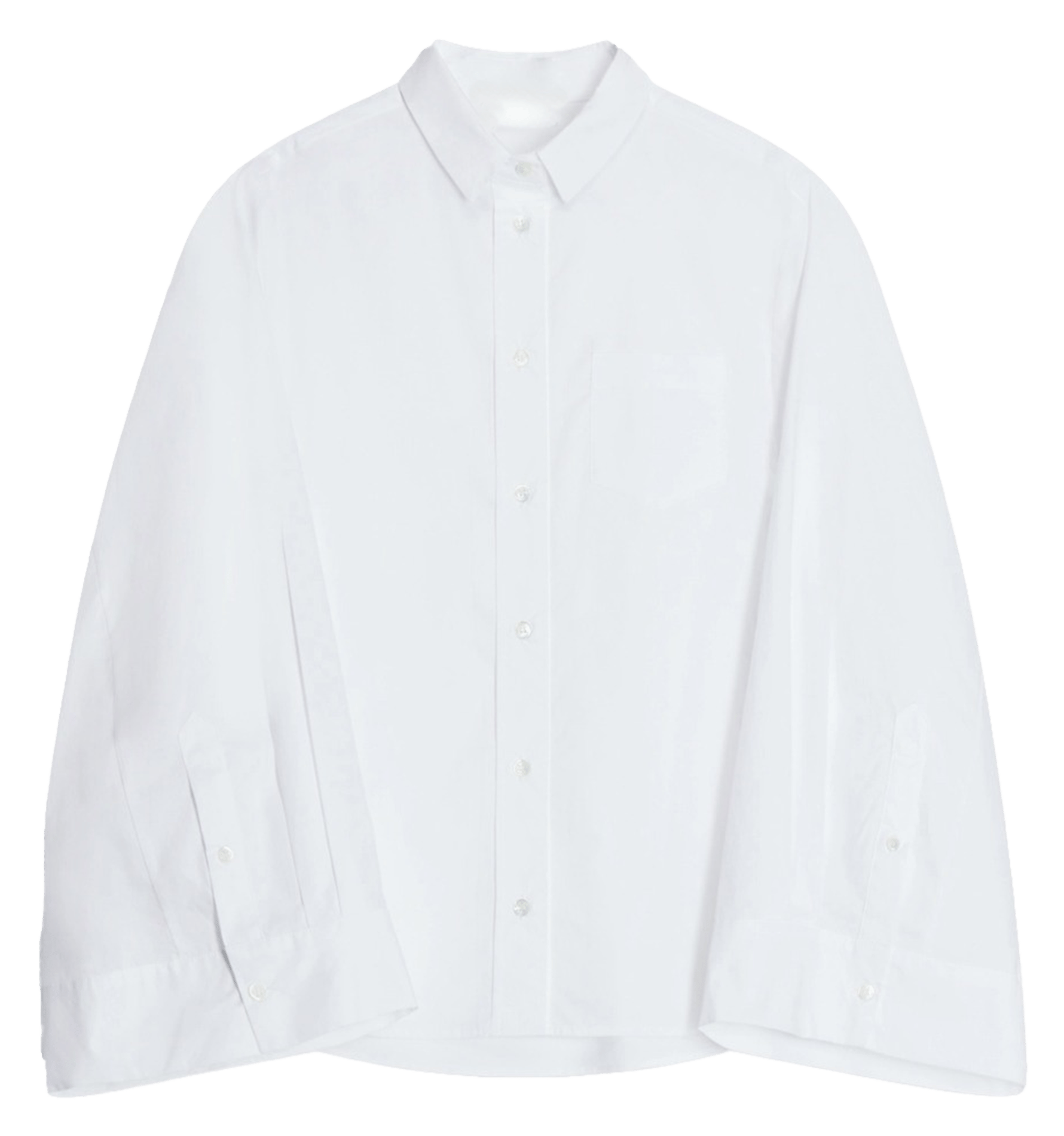 Oversized cotton shirt with classic collar RAE ANTWERP White