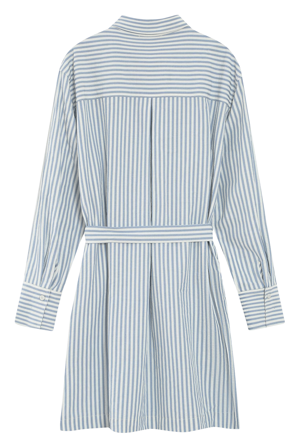 Short dress with classic collar in mixed cotton GRACE ET MILA Blue