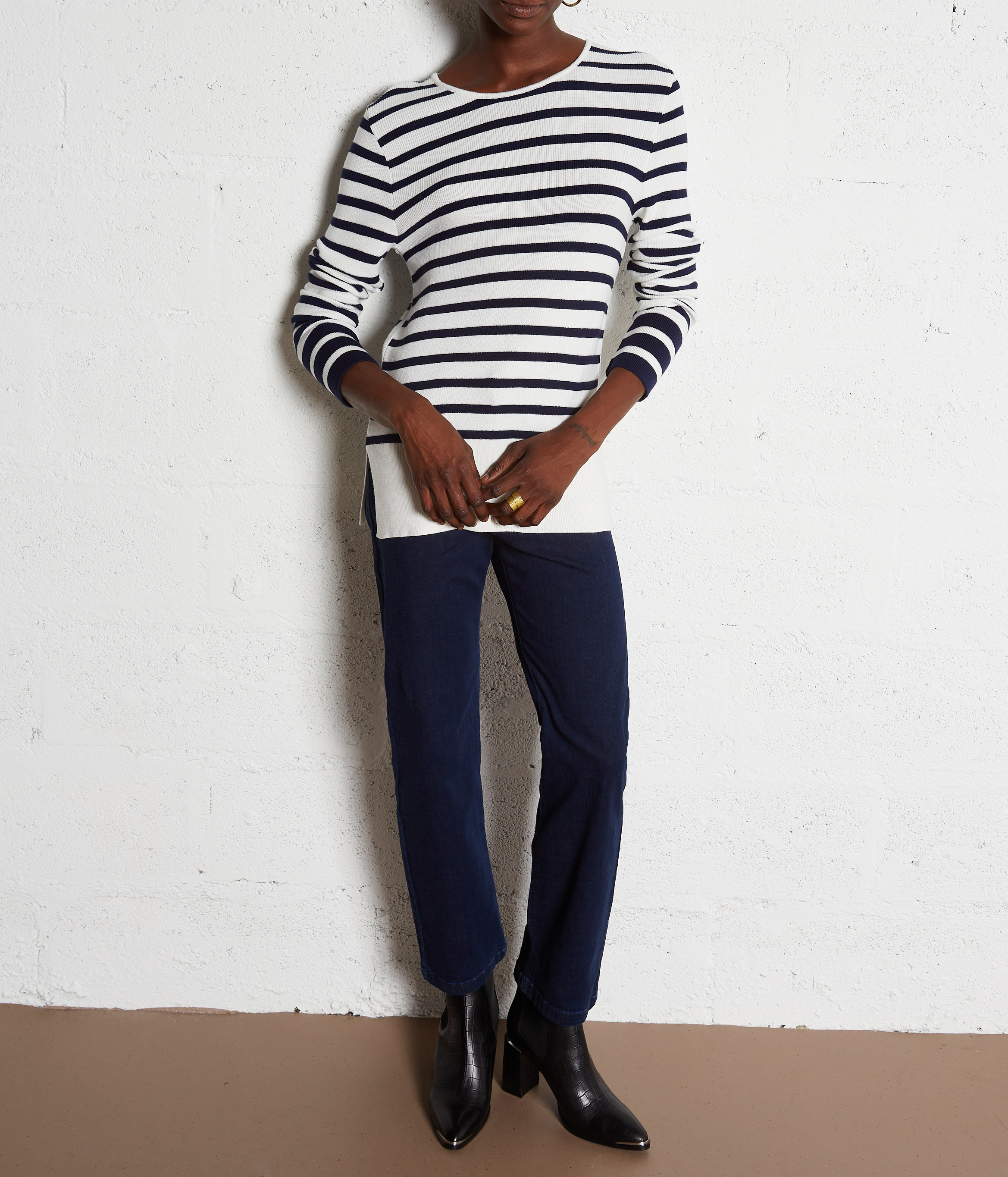 Gerade geschnittene Jeans aus Baumwoll-Mix IKKS Blau