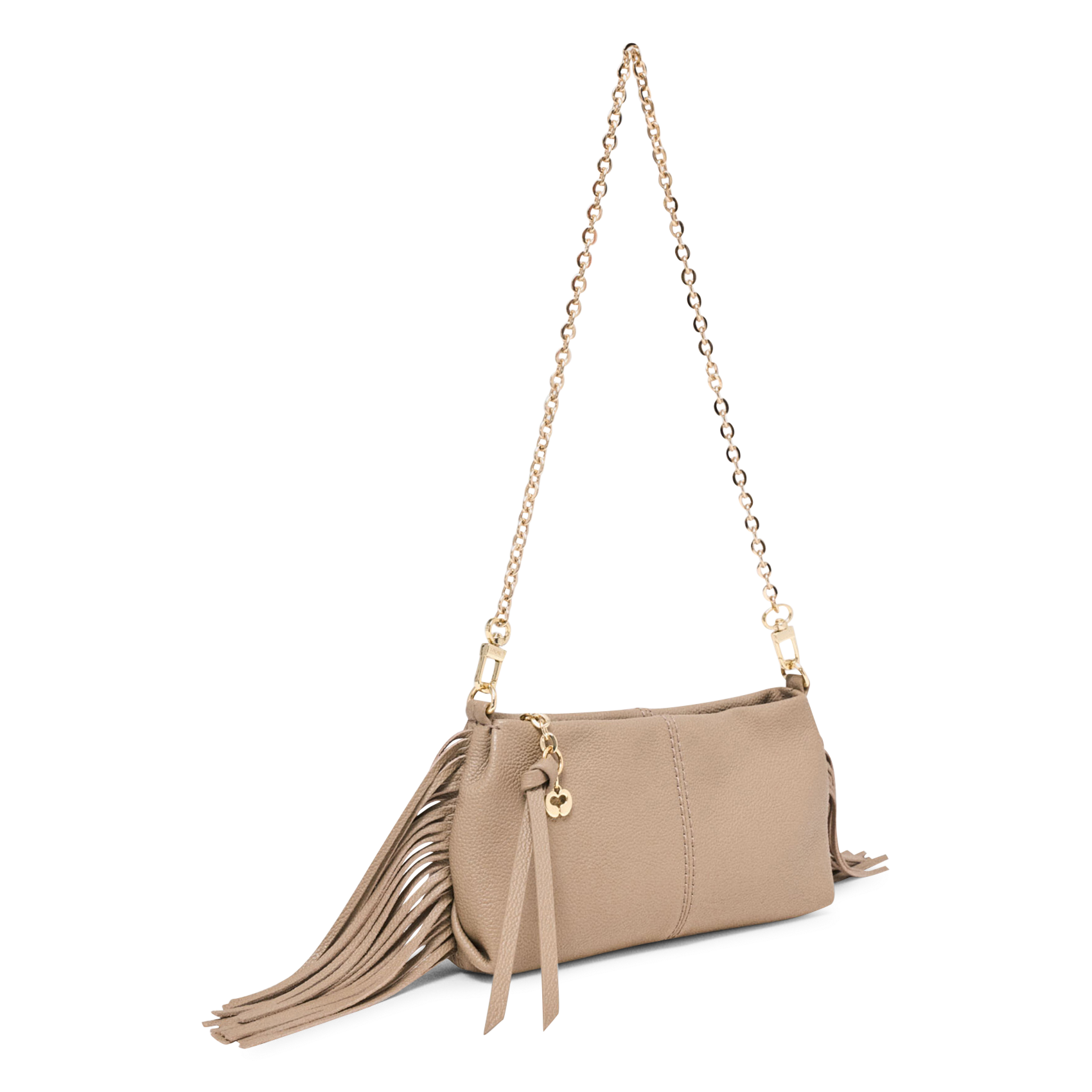 Sac poté éépaule en cuir MAJE Marron