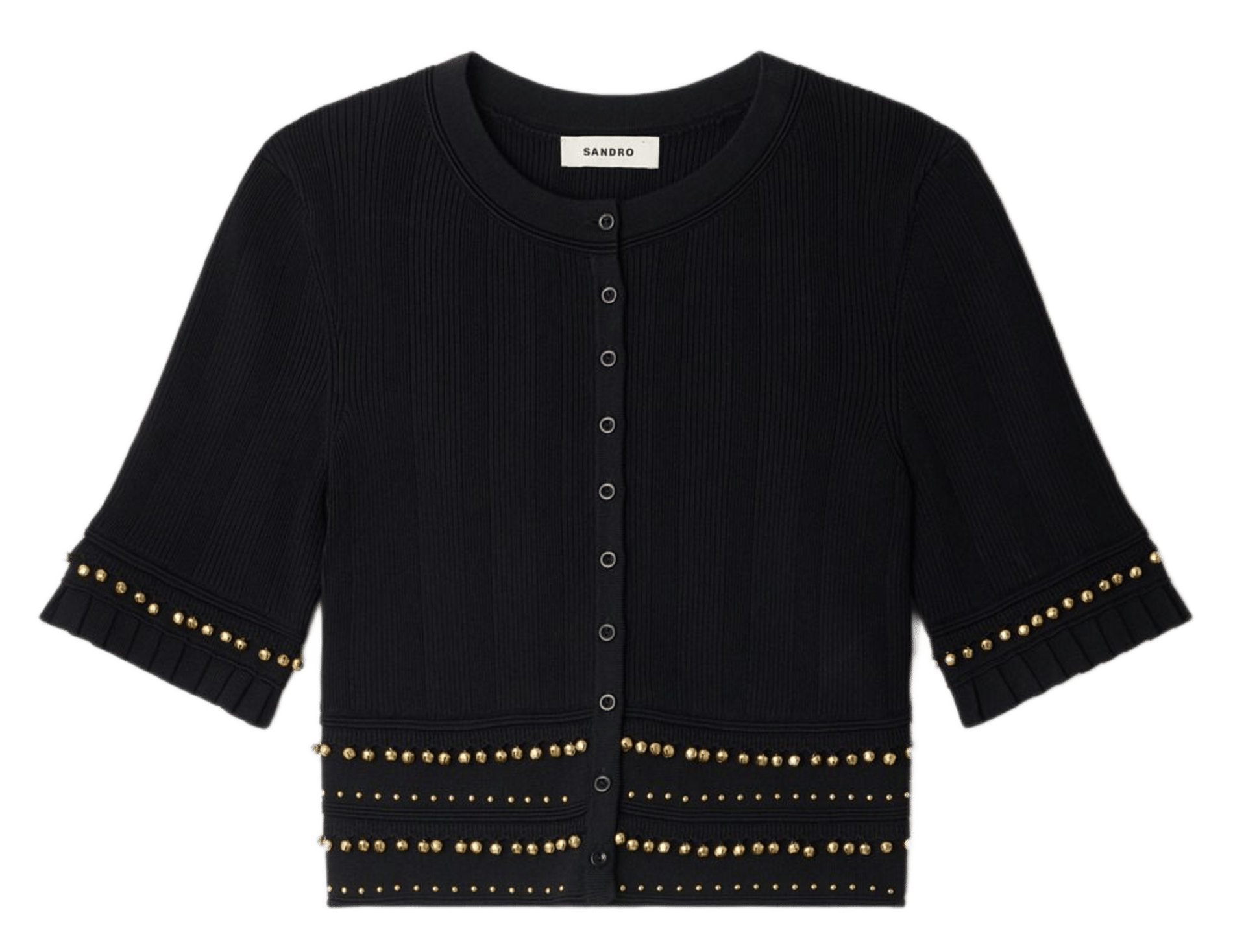 Top col rond SANDRO Noir