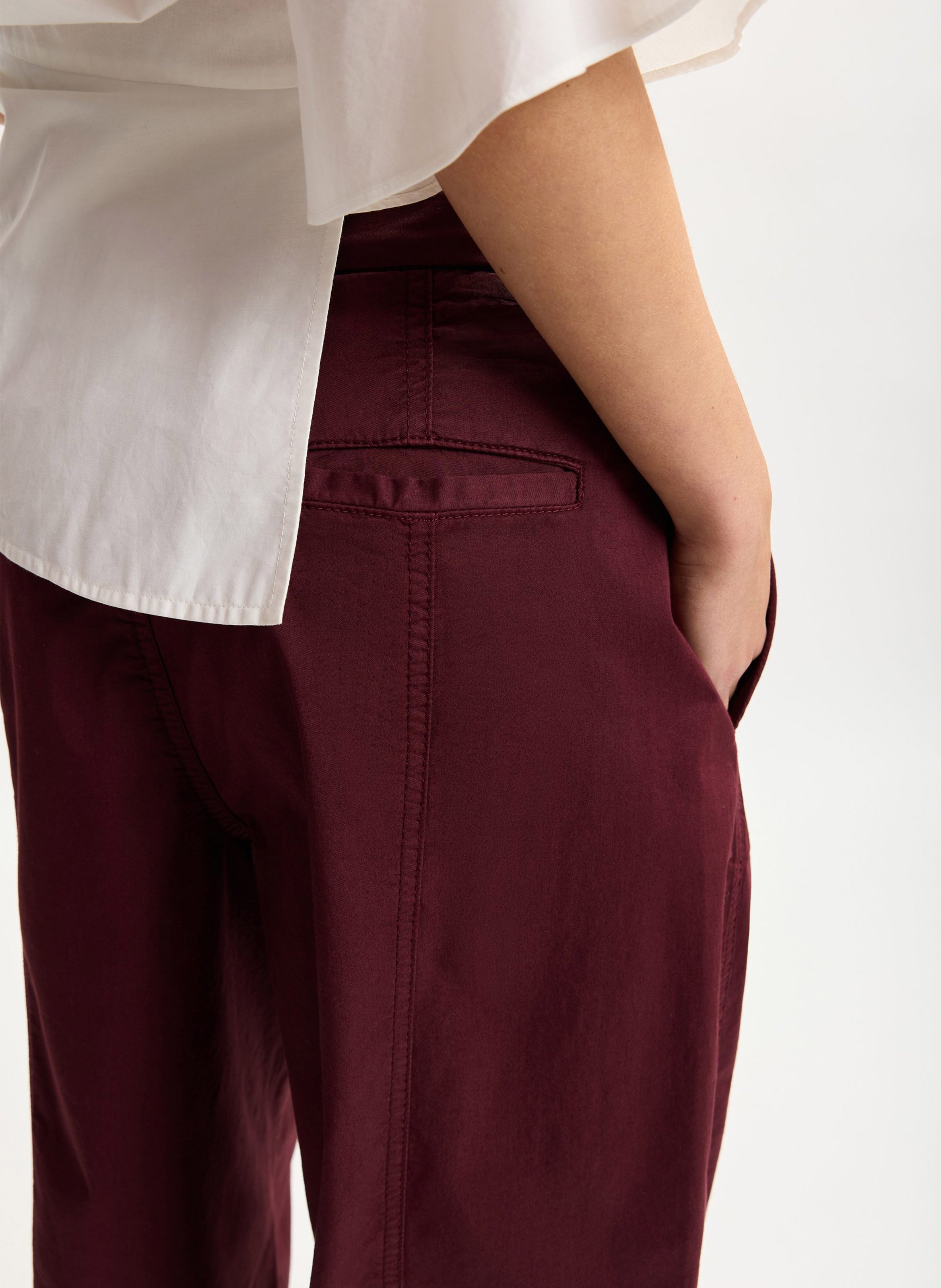 Weite Hose aus Bio-Baumwoll-Mix ESSENTIEL ANTWERP Rot