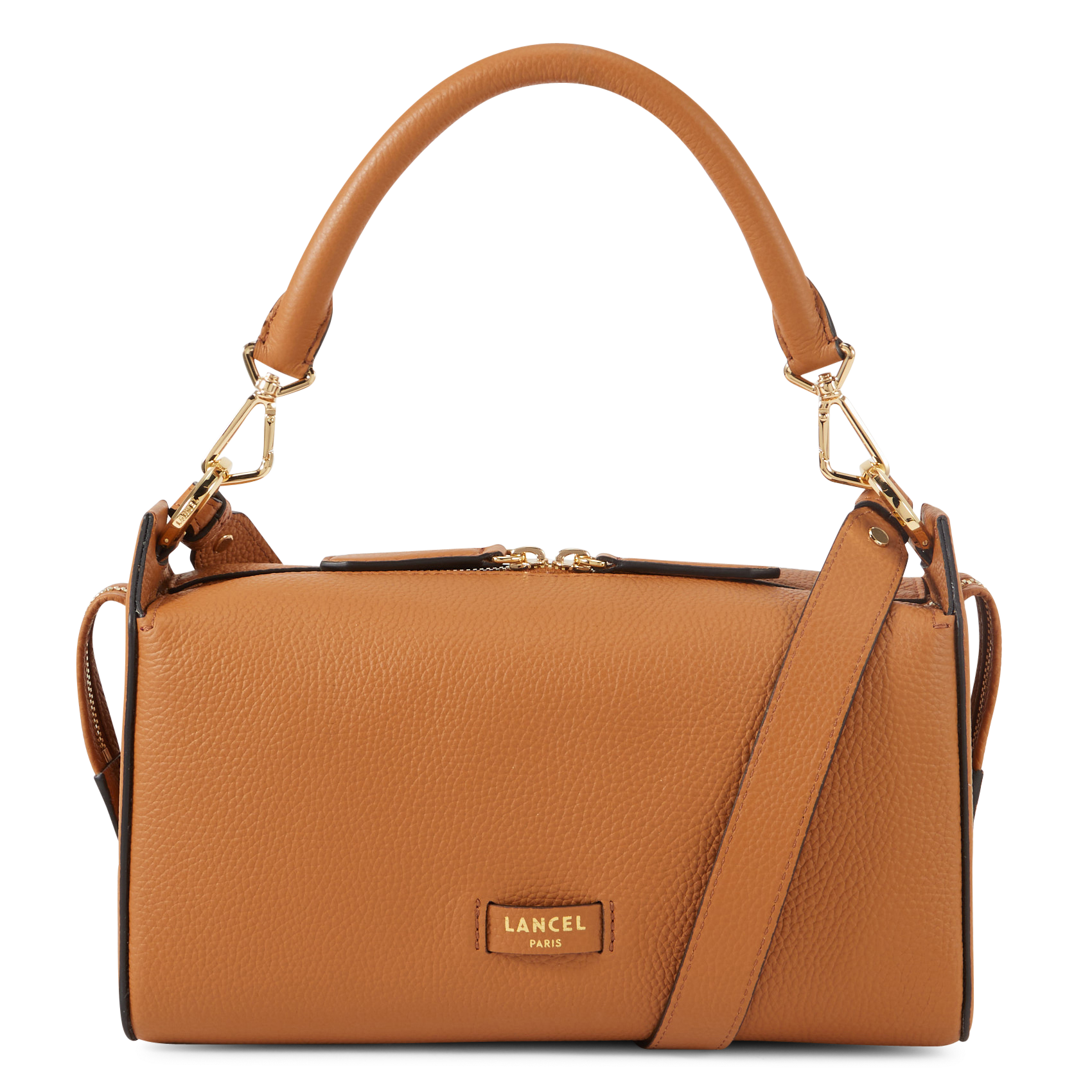 Gefütterte Hobo-Tasche aus genarbtem Leder LANCEL Beige