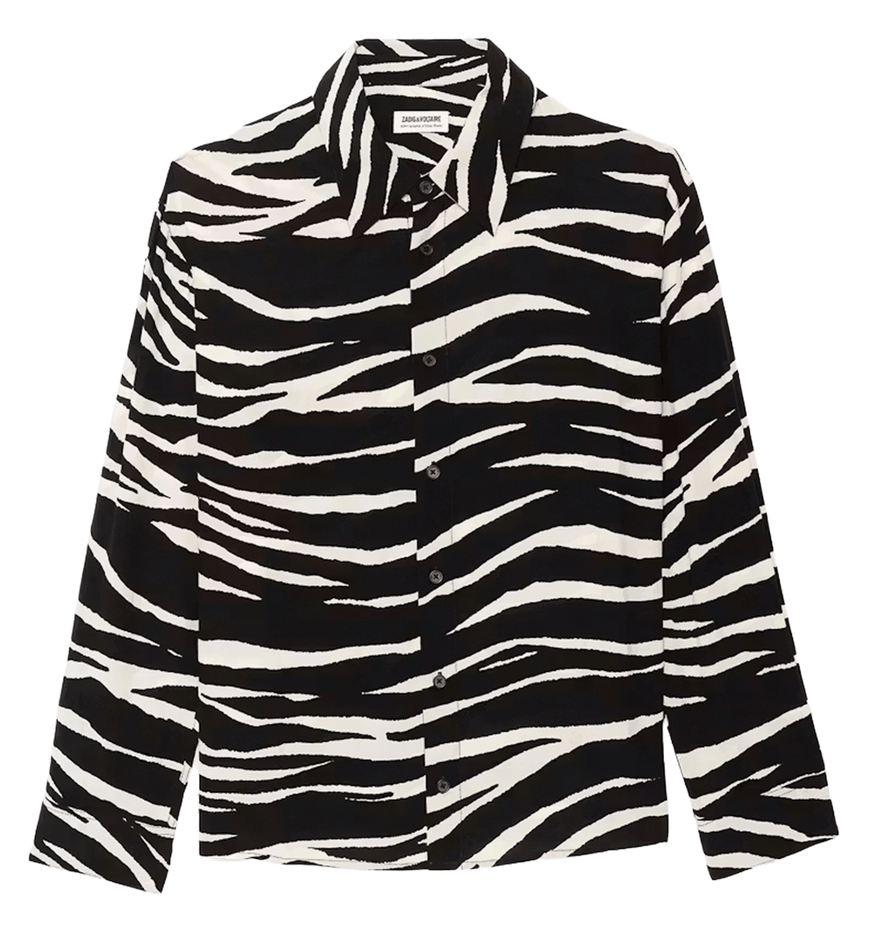 Chemise droite zébrée  ZADIG&VOLTAIRE Noir