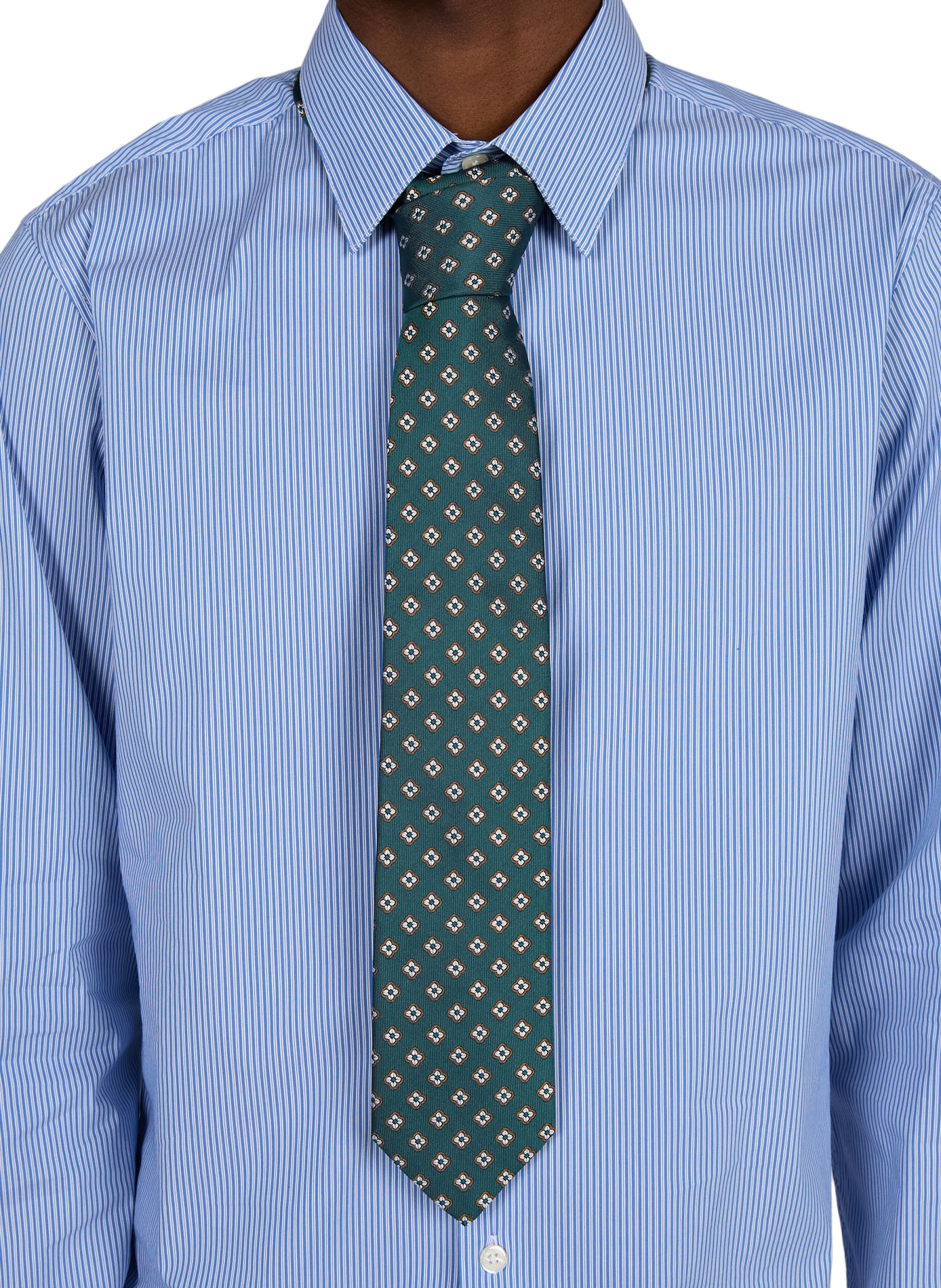 Printed silk tie AU PRINTEMPS PARIS Multicolored