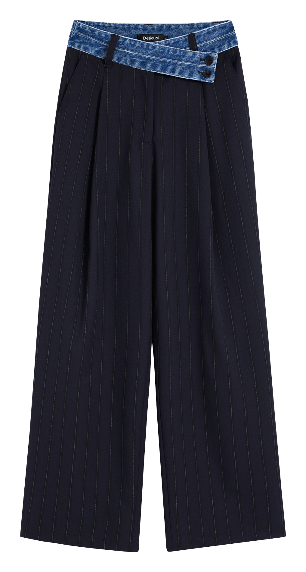 Pantalon large DESIGUAL Bleu