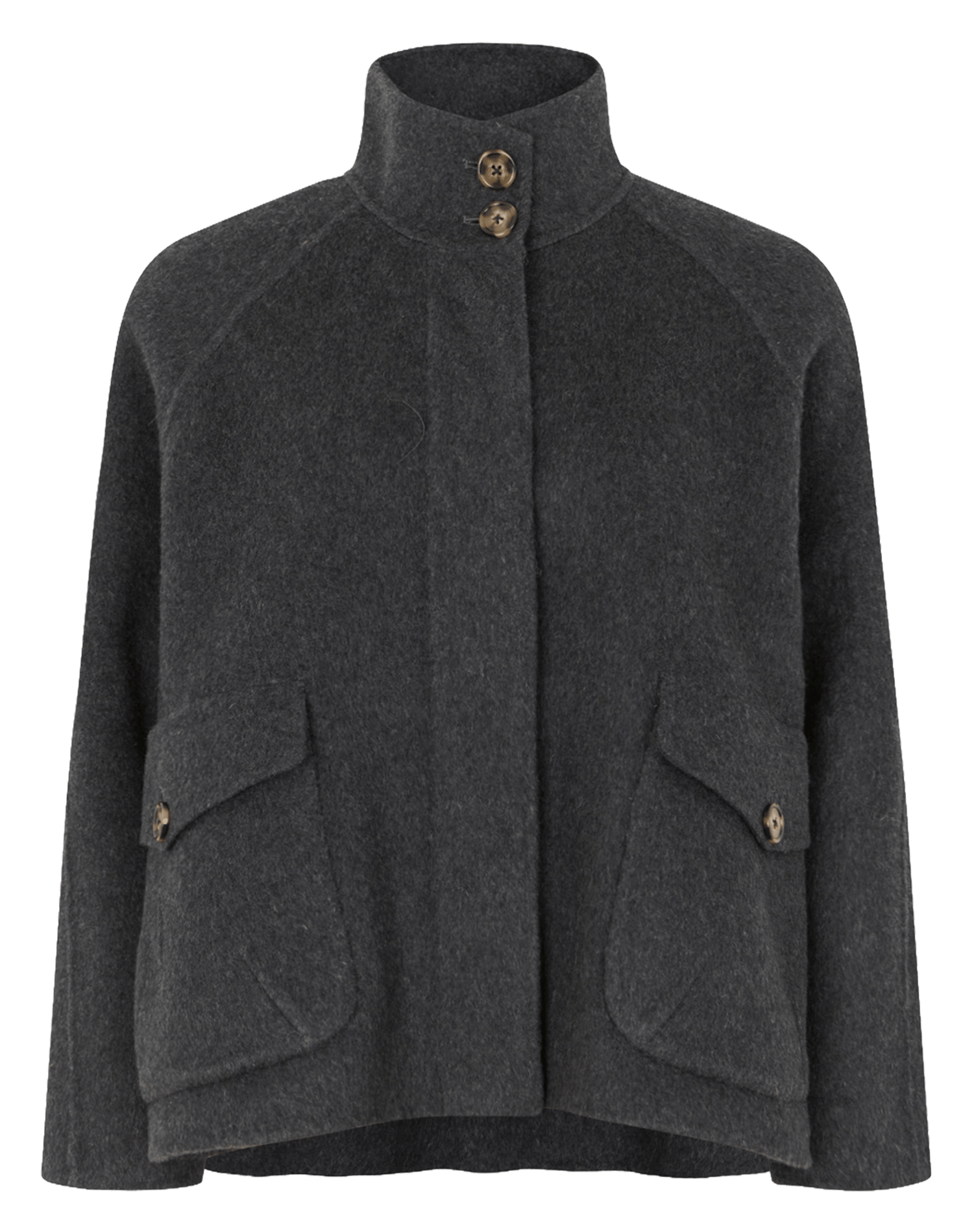 Veste ample boutonnée en laine RABENS SALONER Argent