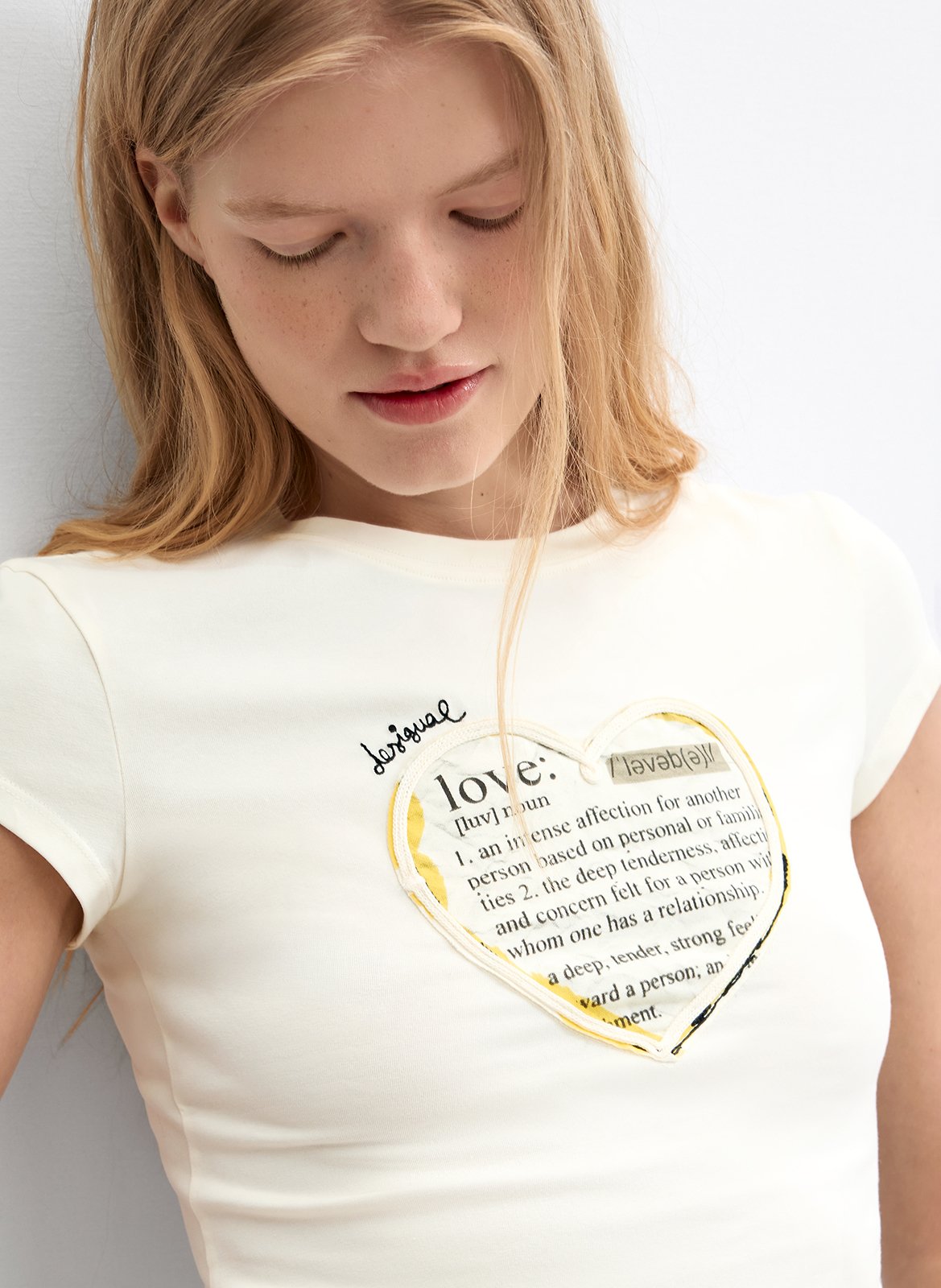 Straight-cut cotton-blend round-neck T-shirt DESIGUAL White