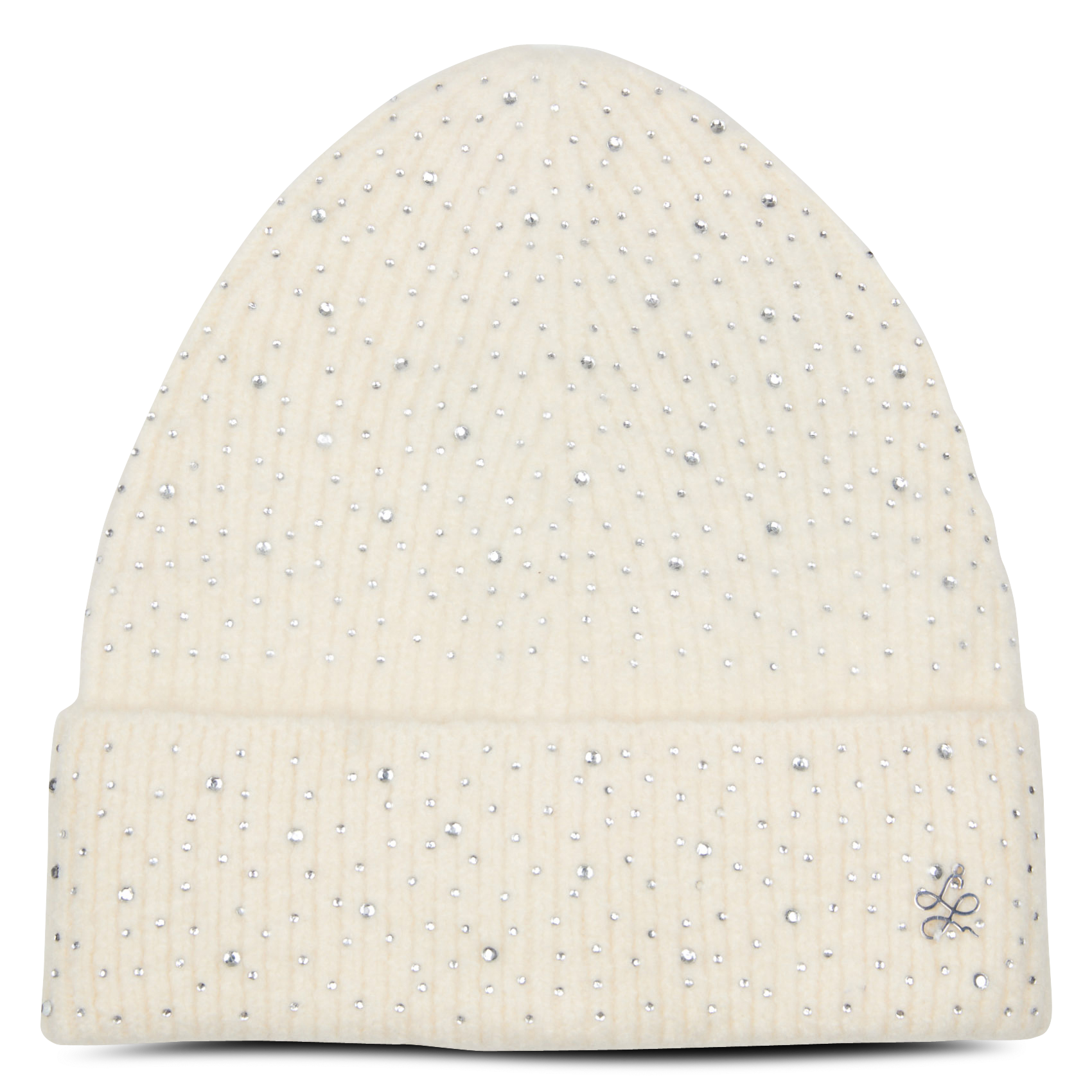 Strickmütze mit Strasssteinen LA FEE MARABOUTEE Weiss