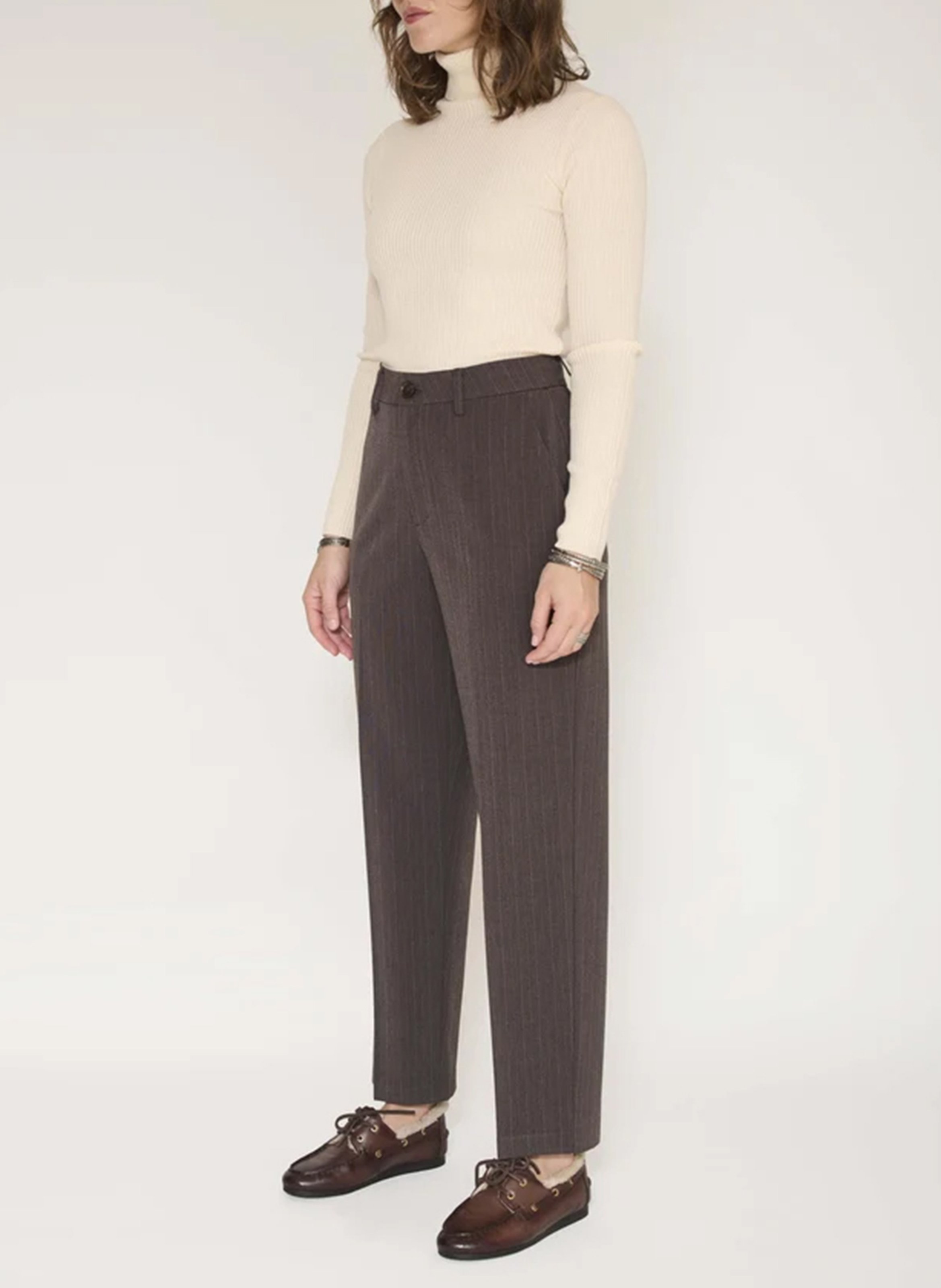 Striped straight-leg pants MKT Brown