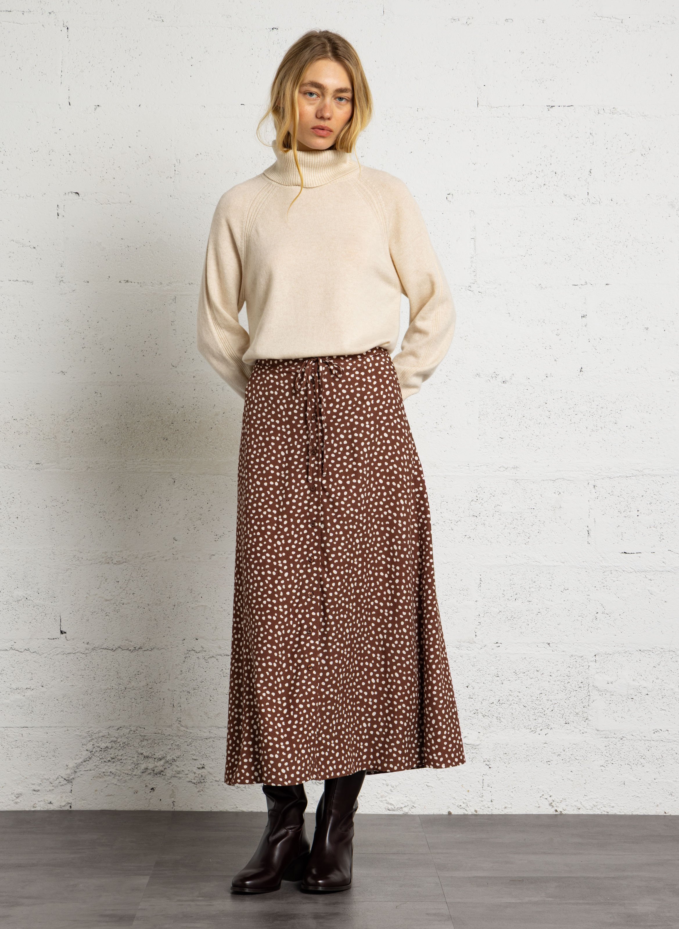 Langer Rock mit Print DES PETITS HAUTS Mehrfarbig