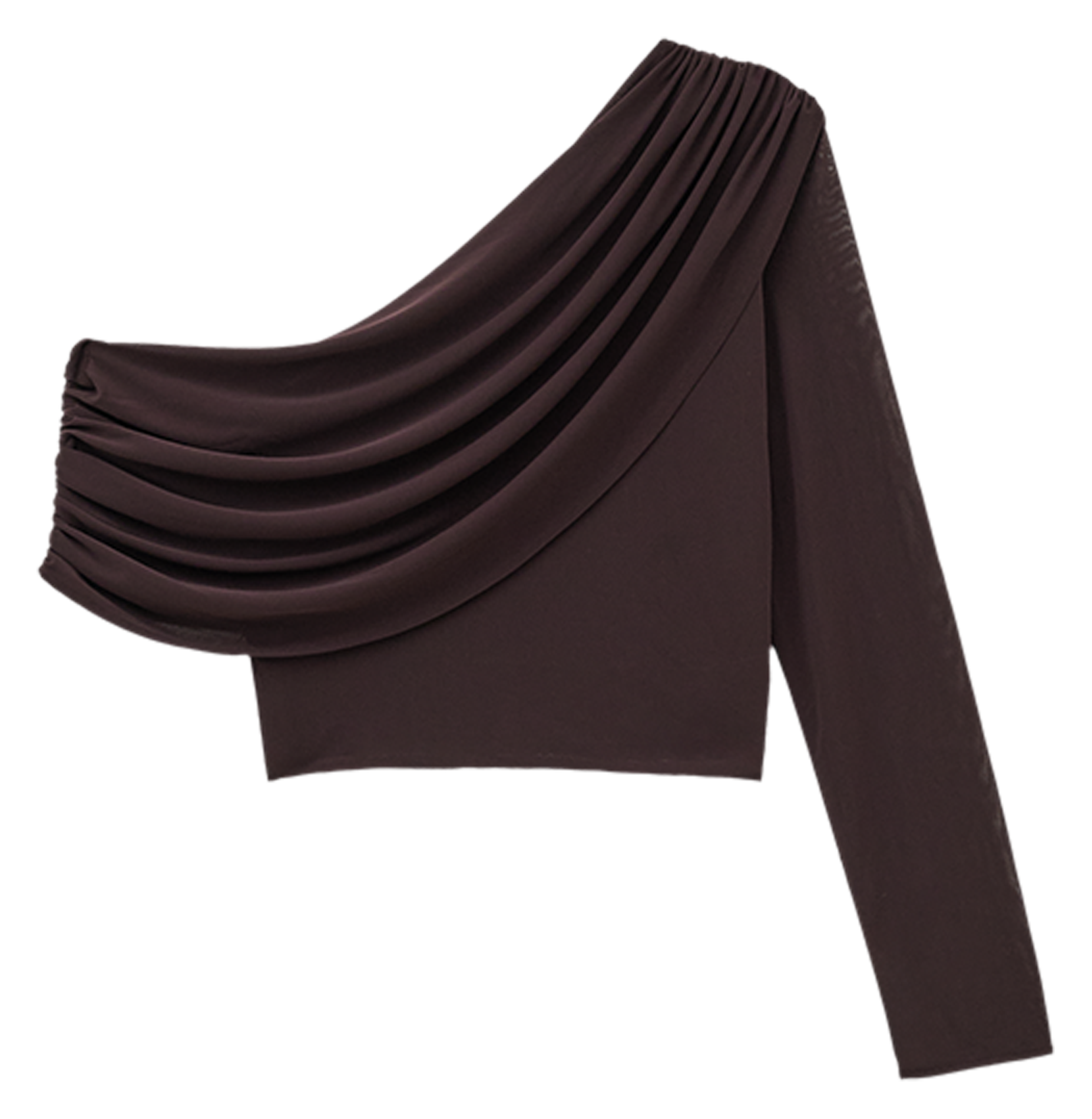 Asymmetrical draped-neck top BA&SH Plums