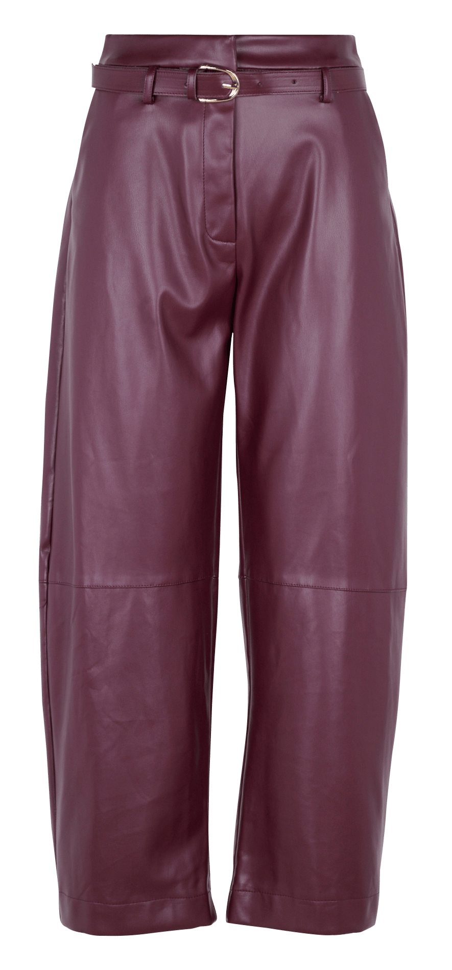 Ballonbroek met leereffect en ceintuur IMPERIAL Rood
