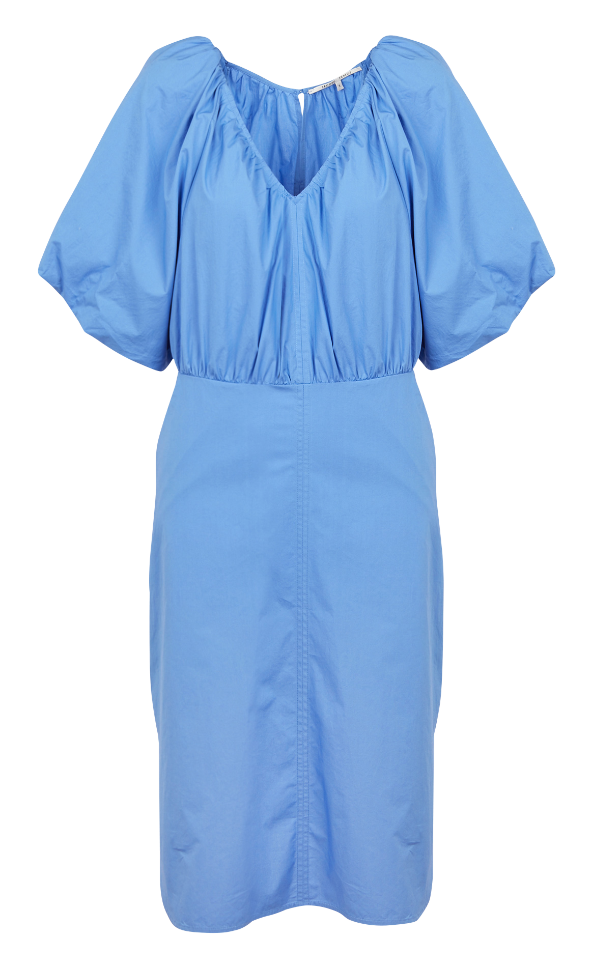 Robe midi en coton SECOND FEMALE Bleu