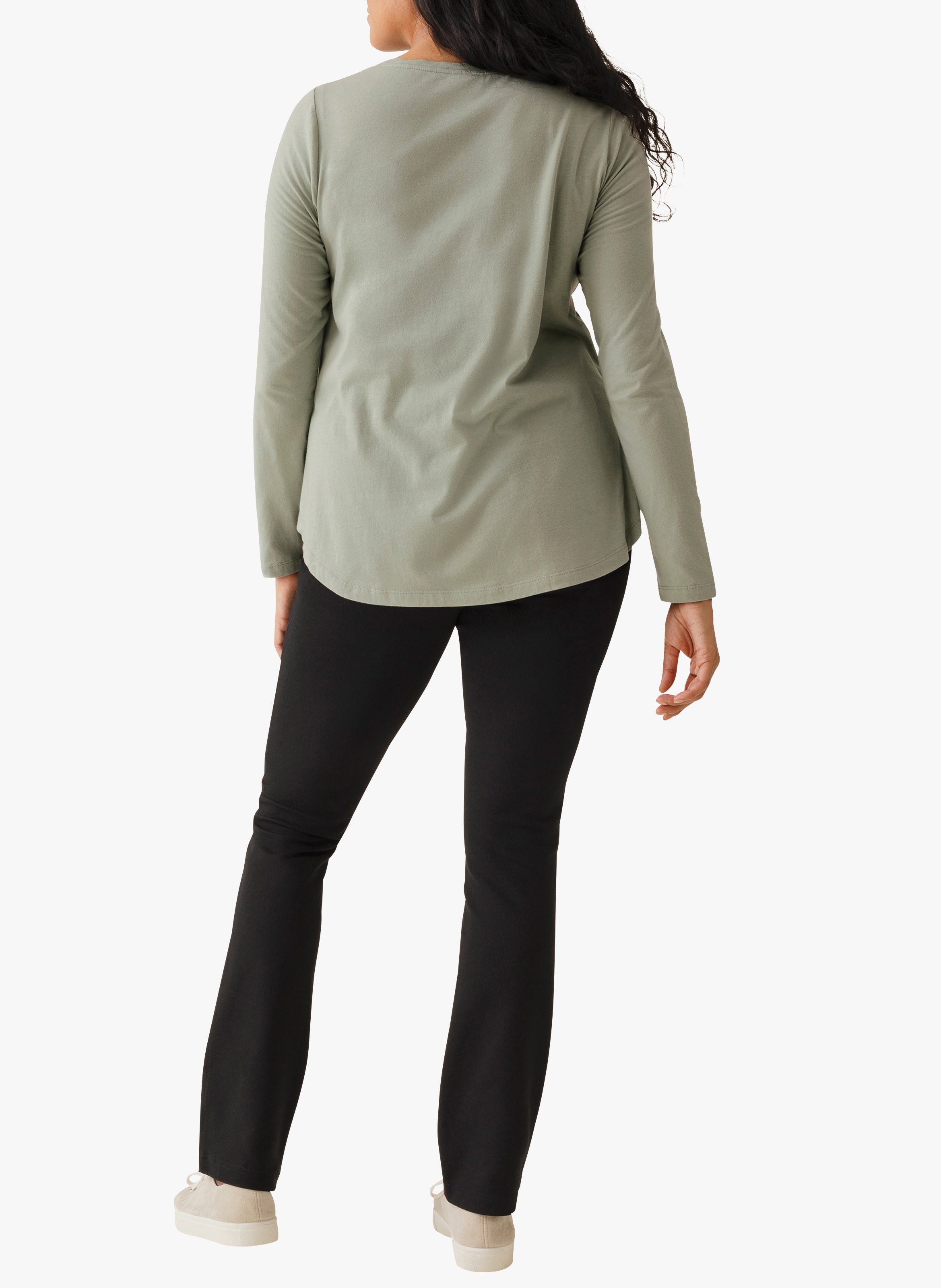 Tee-shirt col rond en coton bio mélangé  BOOB Vert