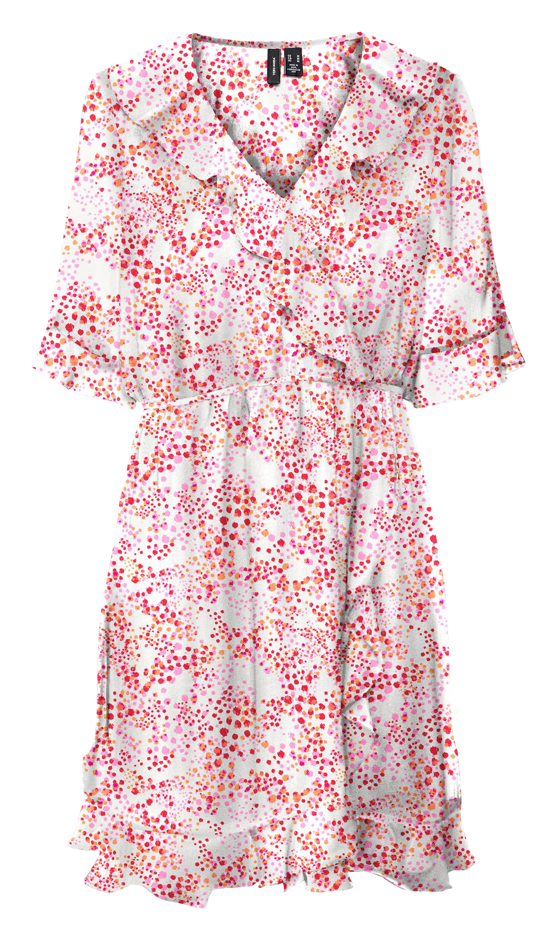 Short floral print dress VERO MODA CURVE White