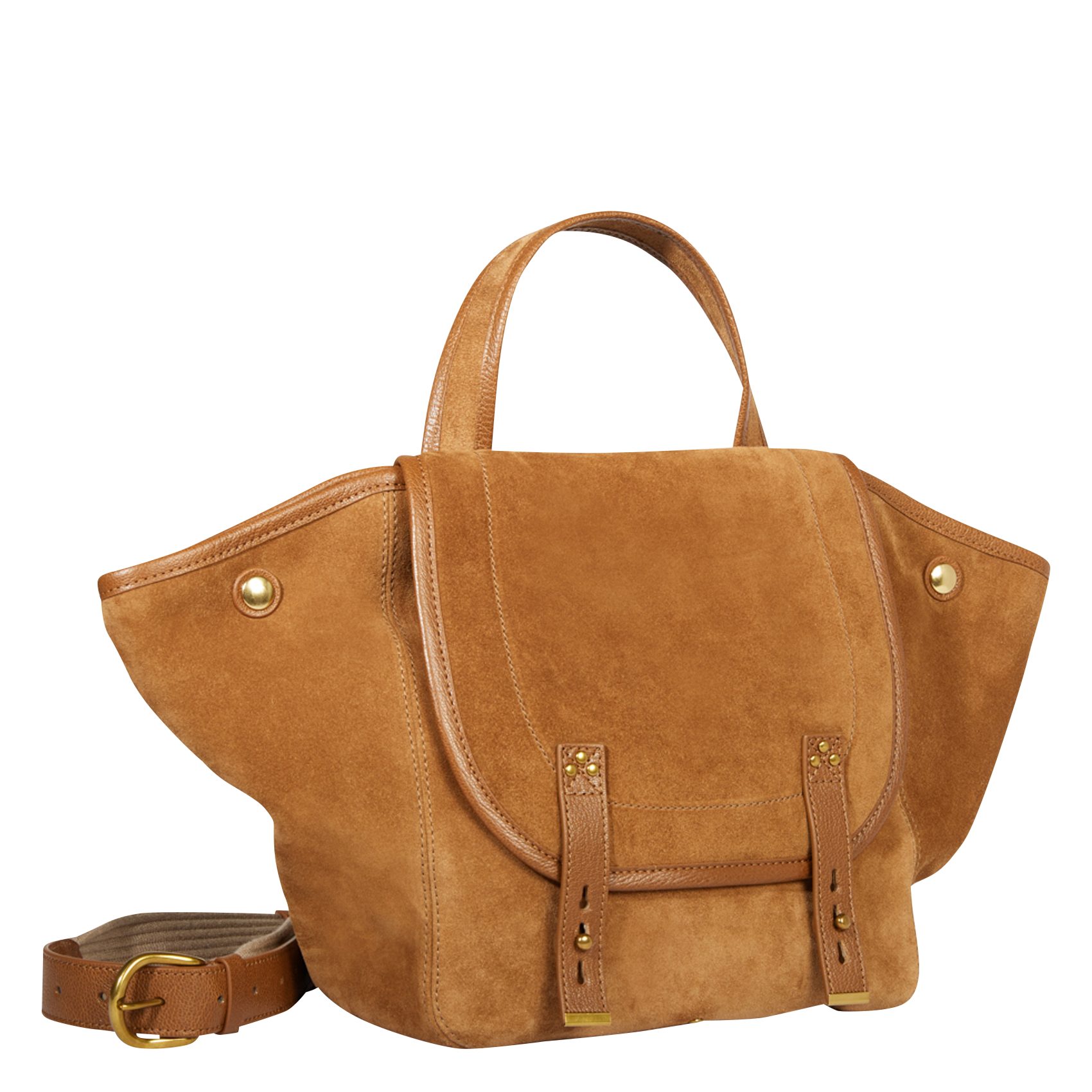 Suede-effect leather tote bag JEROME DREYFUSS Brown