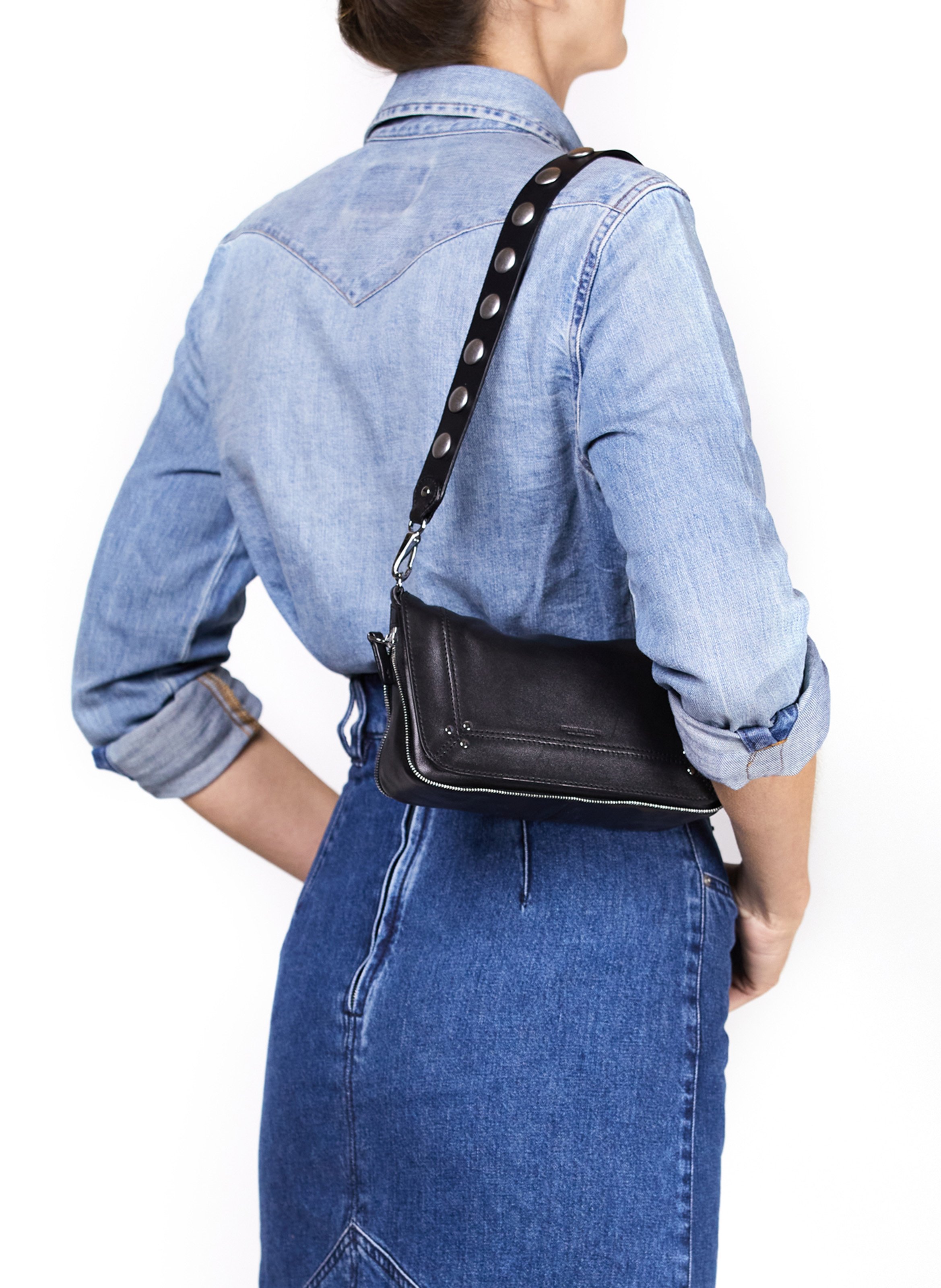 Studded leather strap JEROME DREYFUSS Black