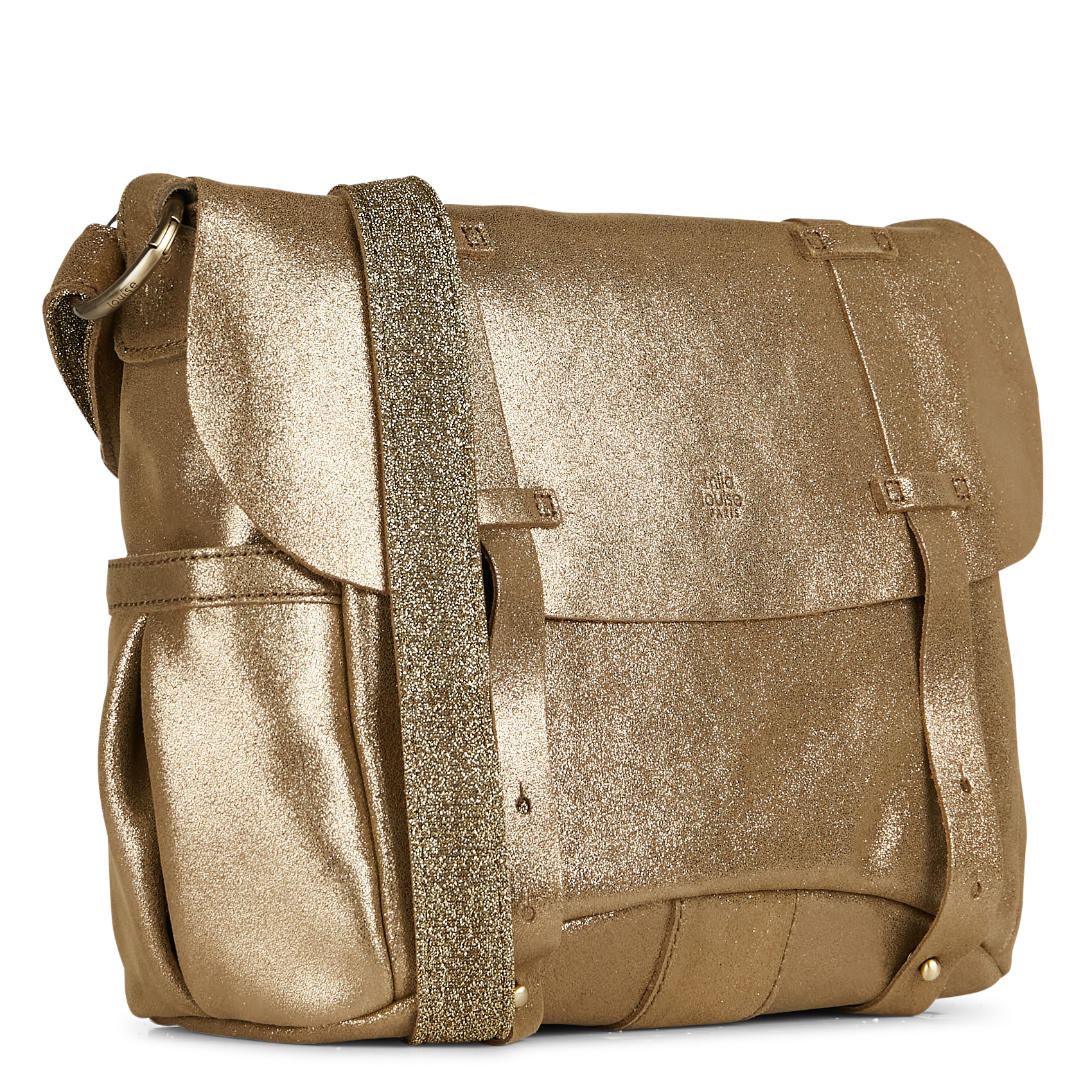 Besace en cuir irisé MILA LOUISE Vert