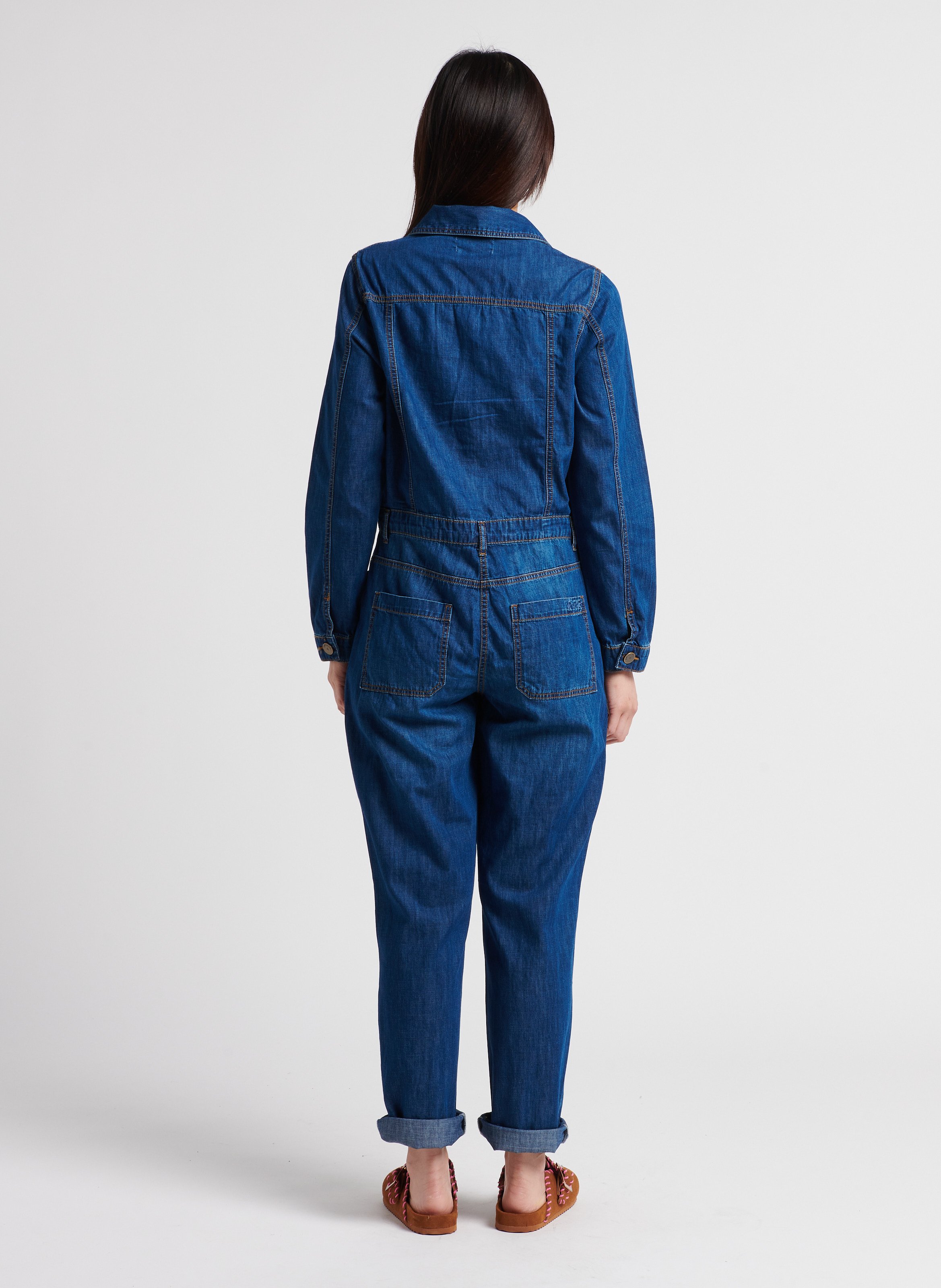 Muil met stiksels in suède leer COLORS OF CALIFORNIA Beige