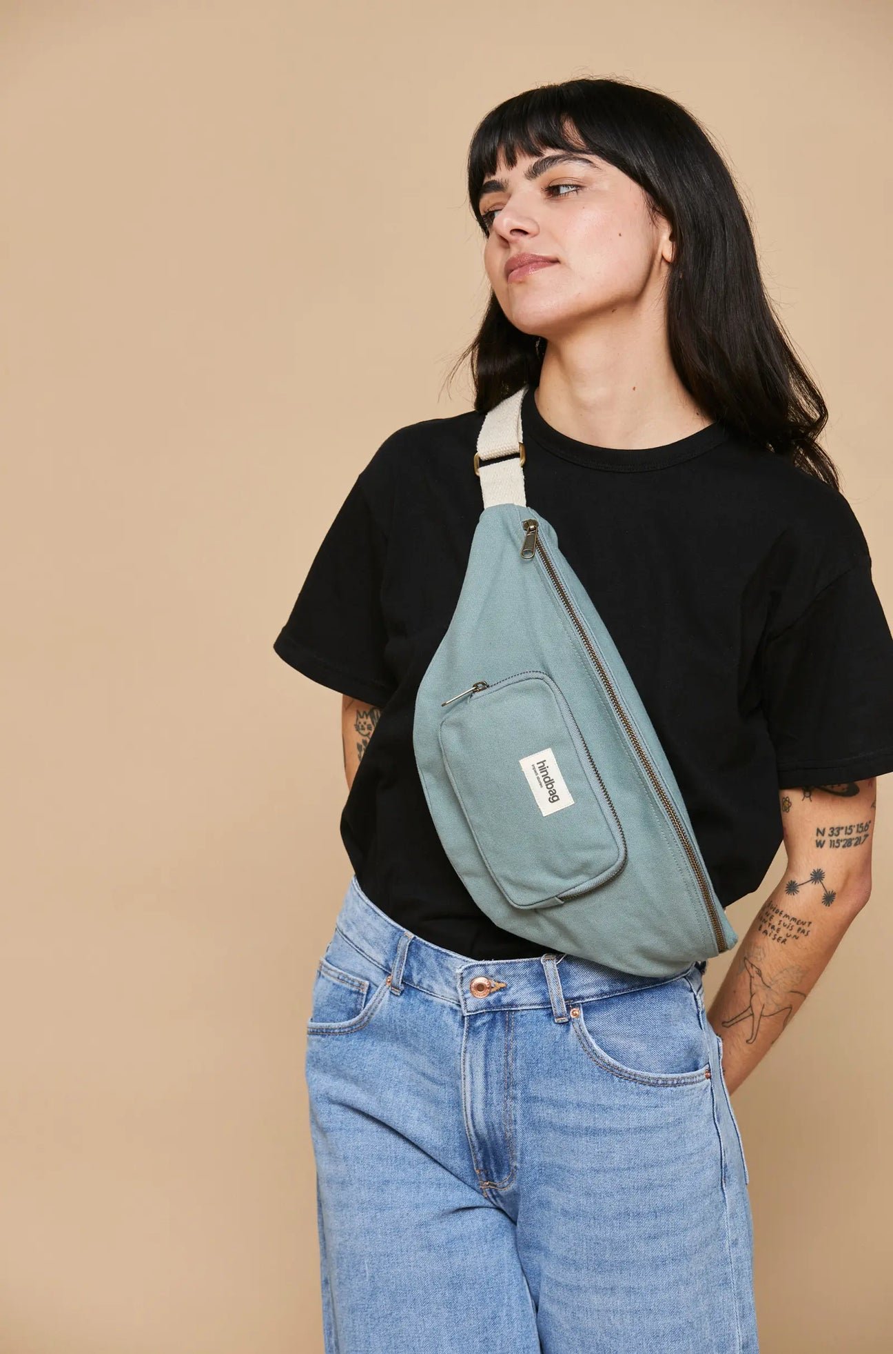 Cotton waist bag HINDBAG Green