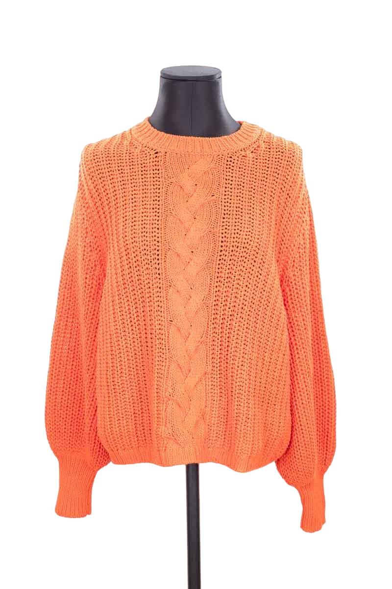 Cotton pullover SEZANE - Seconde main Orange
