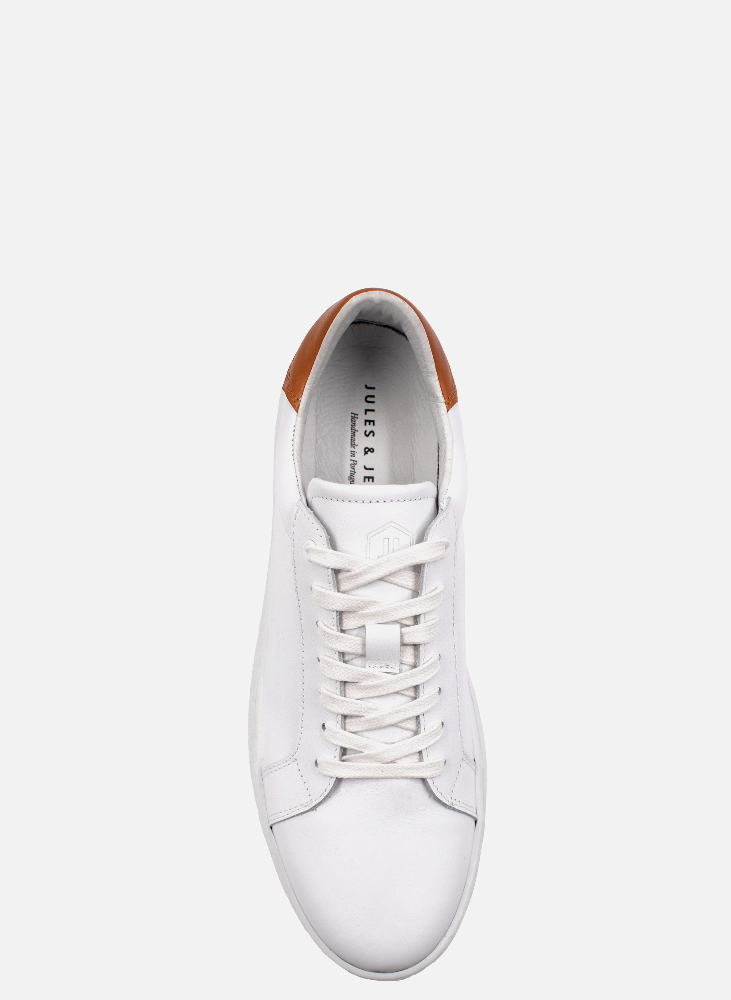 Lace-up leather tennis shoes JULES & JENN White