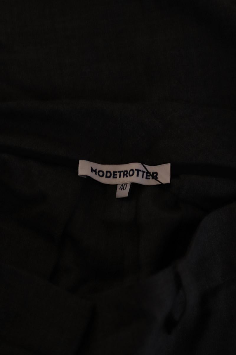 Pantalon droit en laine MODETROTTER - Seconde Main Gris