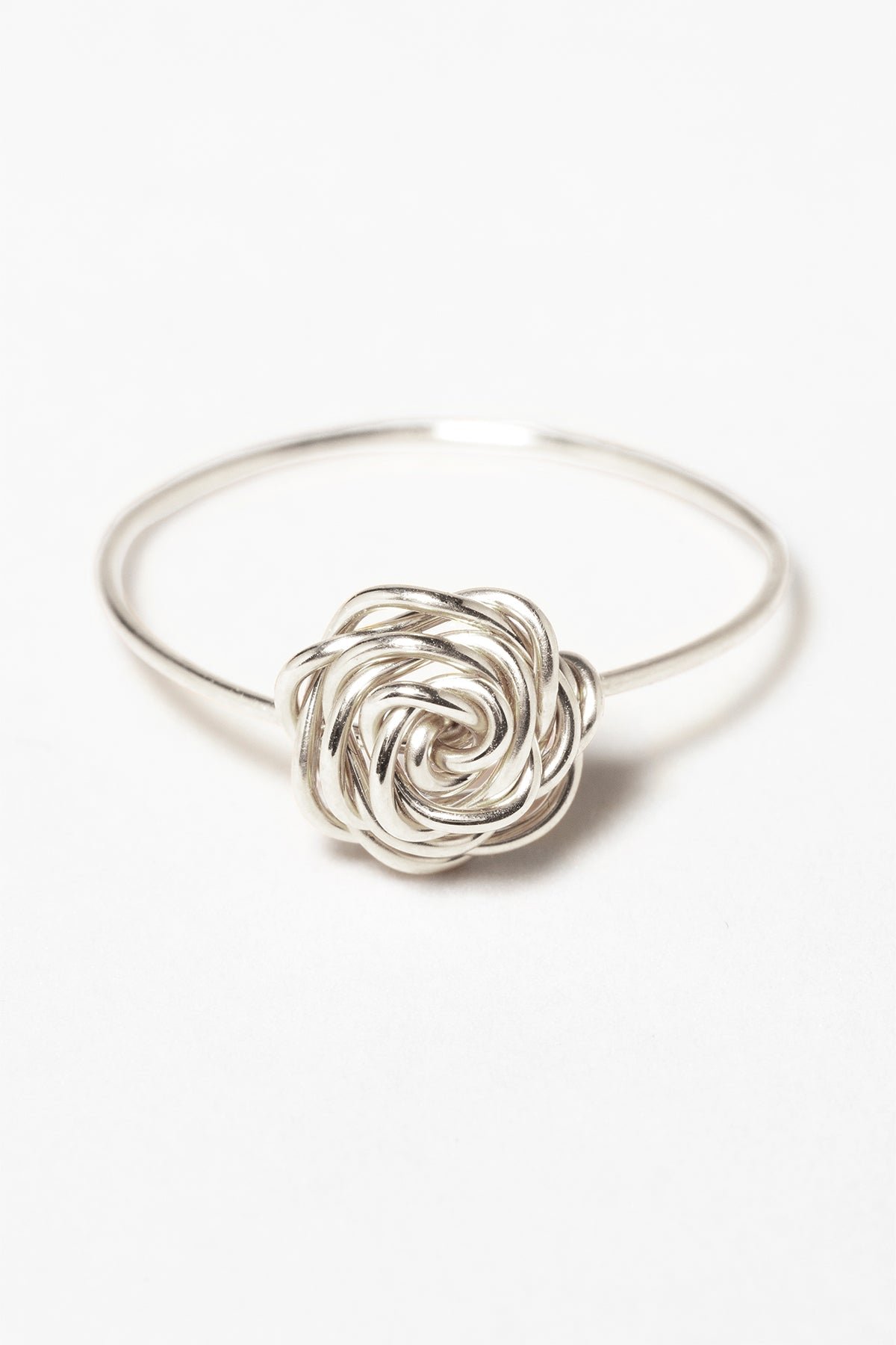 Twisted silver flower ring YAY Silver