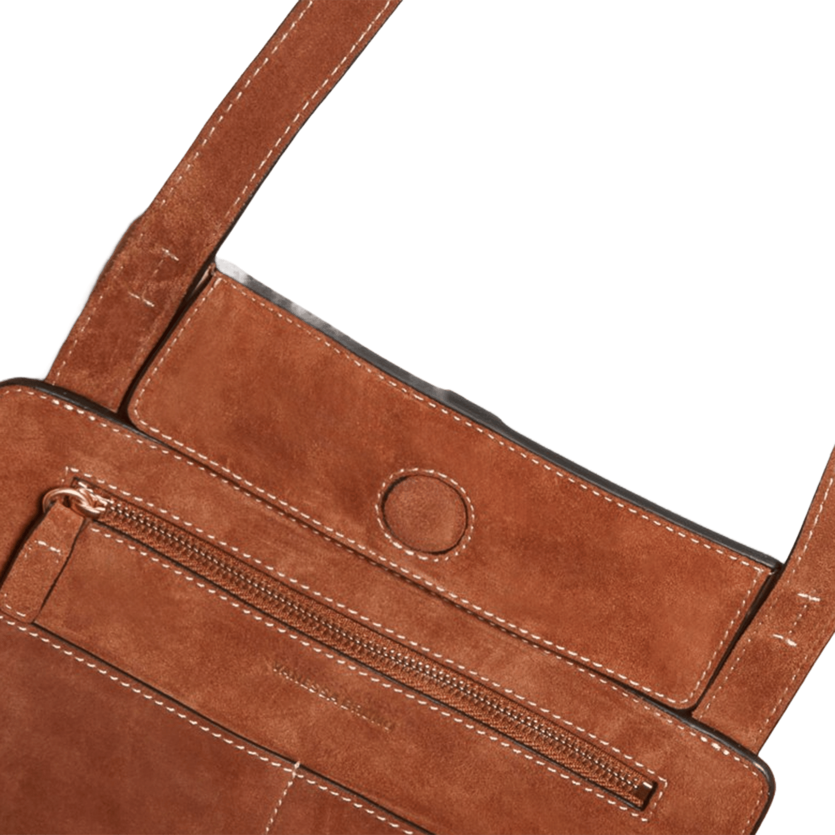 Shopper aus Veloursleder VANESSA BRUNO Orange