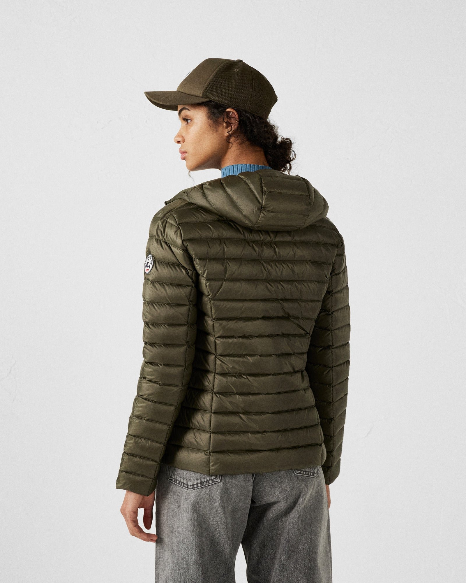 Lightweight hooded puffer jacket Cloe JOTT Green