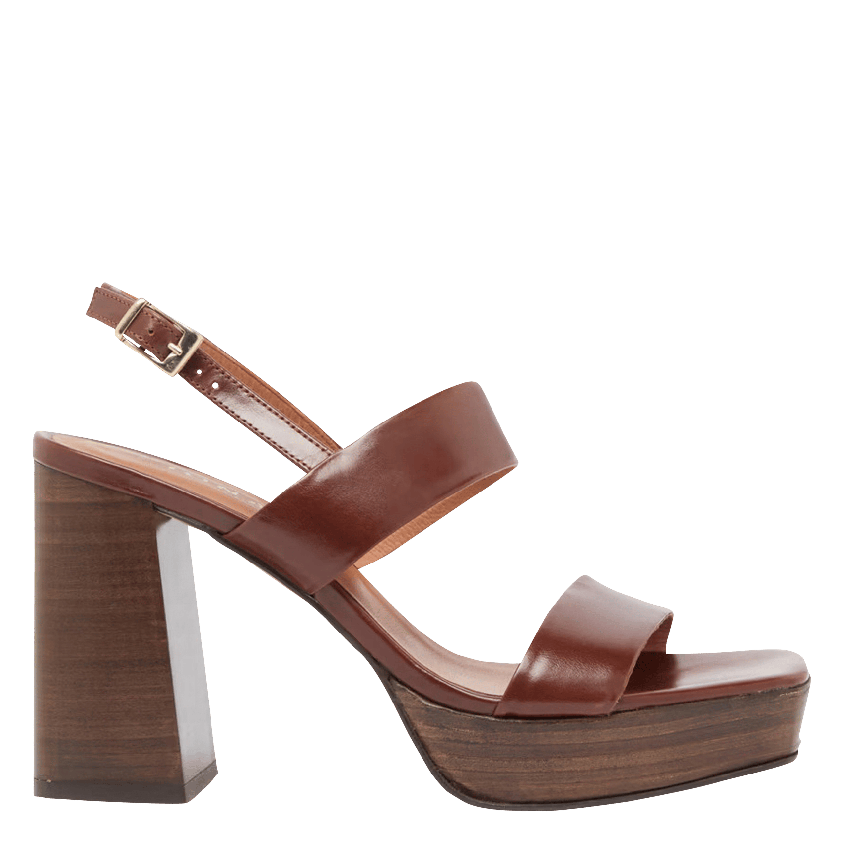 Halfhoge, leren sandalen JONAK Bruin