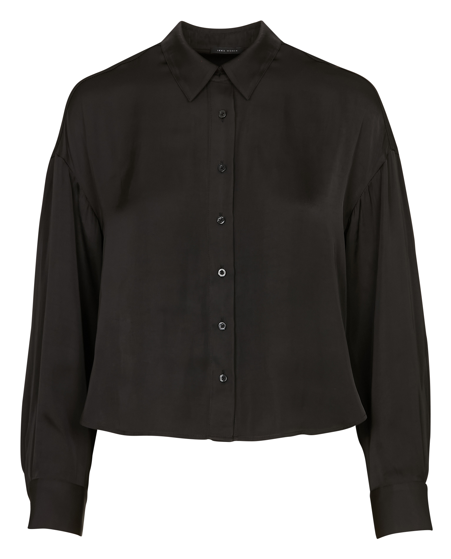 Chemise cropped col classique à studs IKKS Noir