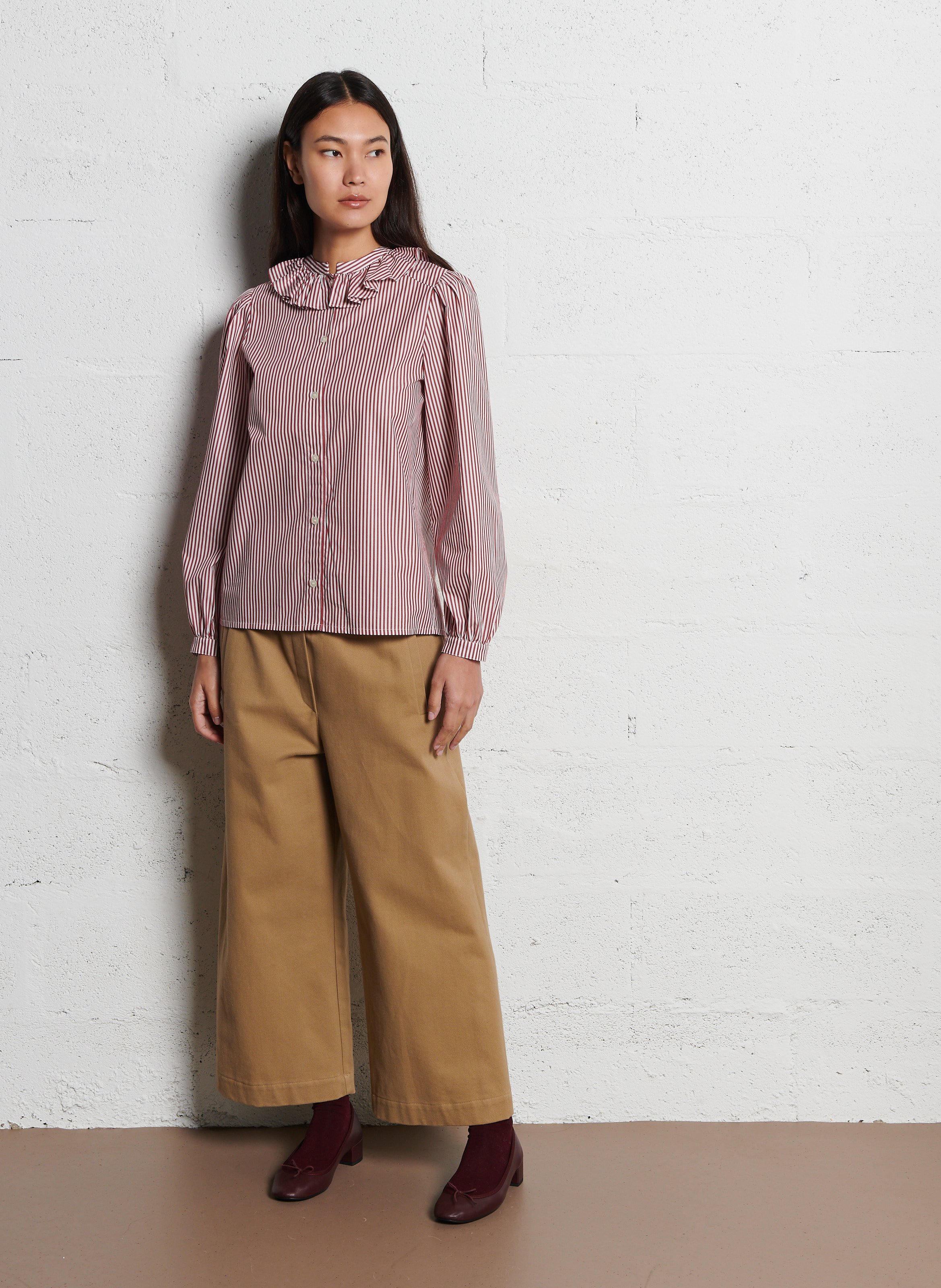 Wide cotton trousers  SUZIE WINKLE Beige