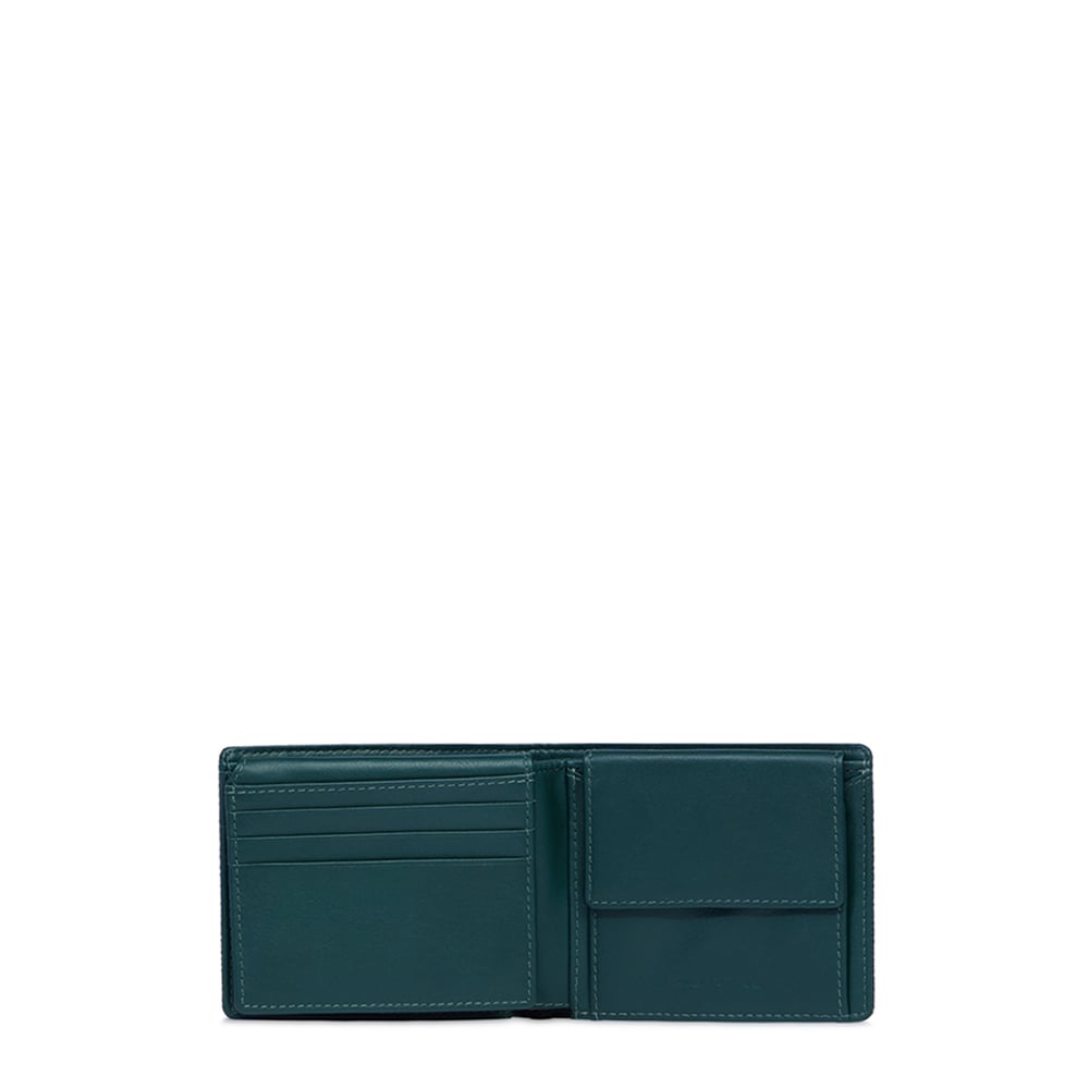 Portefeuille pour homme avec fenêtre d'identification relevable PIQUADRO Green
