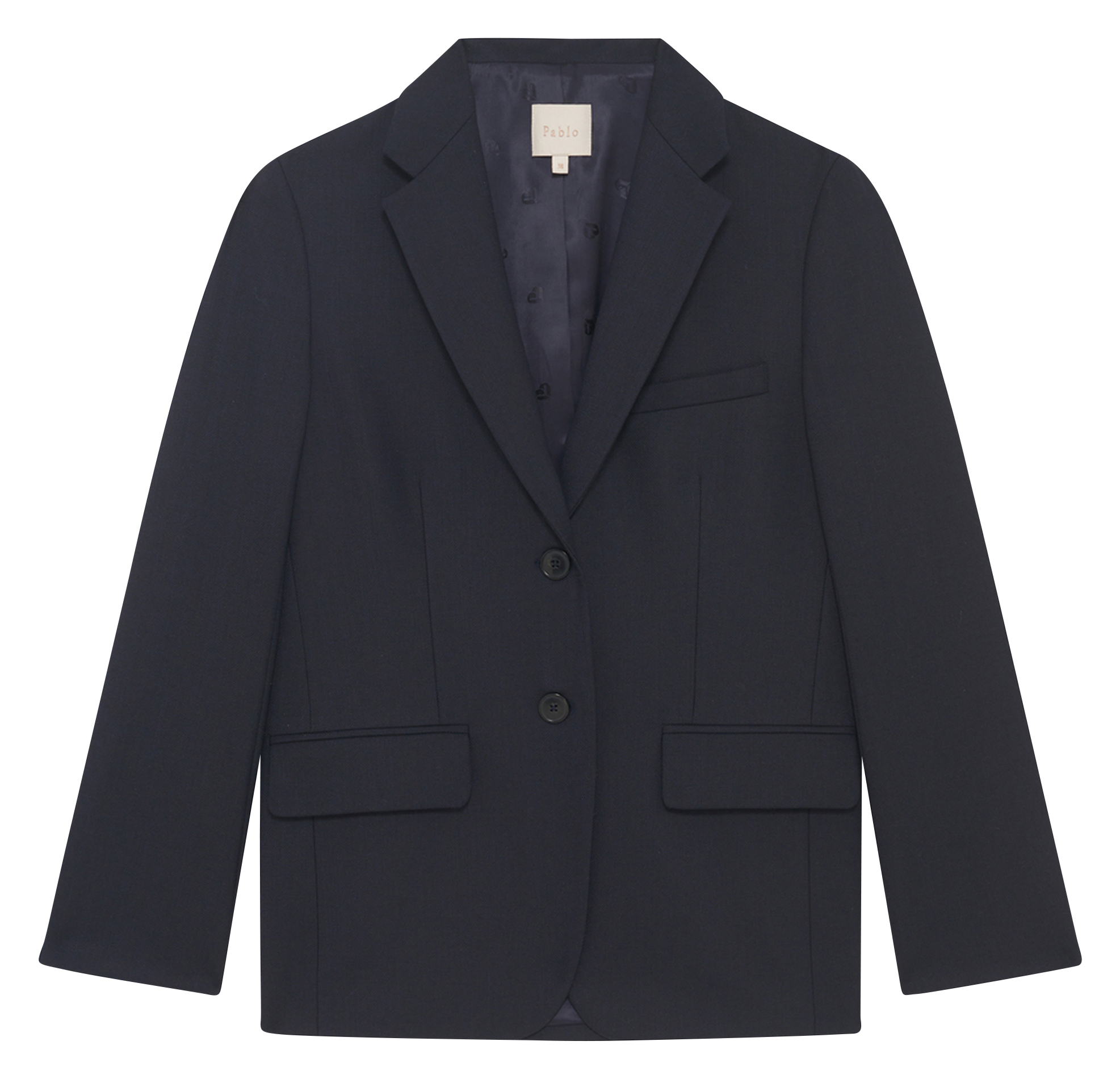 Straight wool-blend blazer PABLO Blue