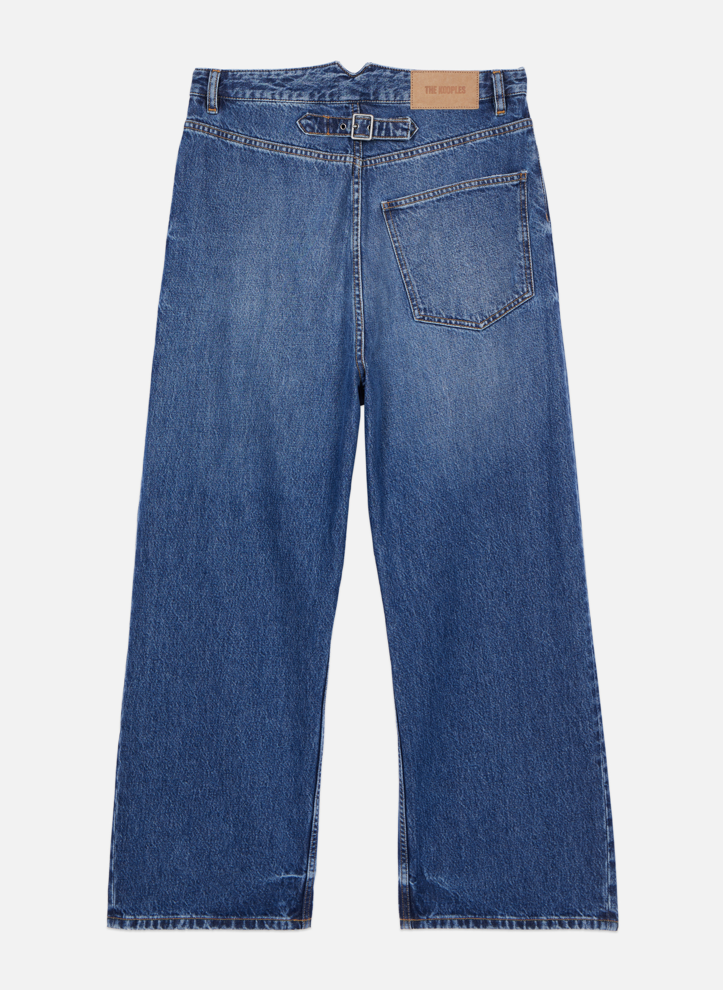 Straight cotton-blend pants THE KOOPLES Blue